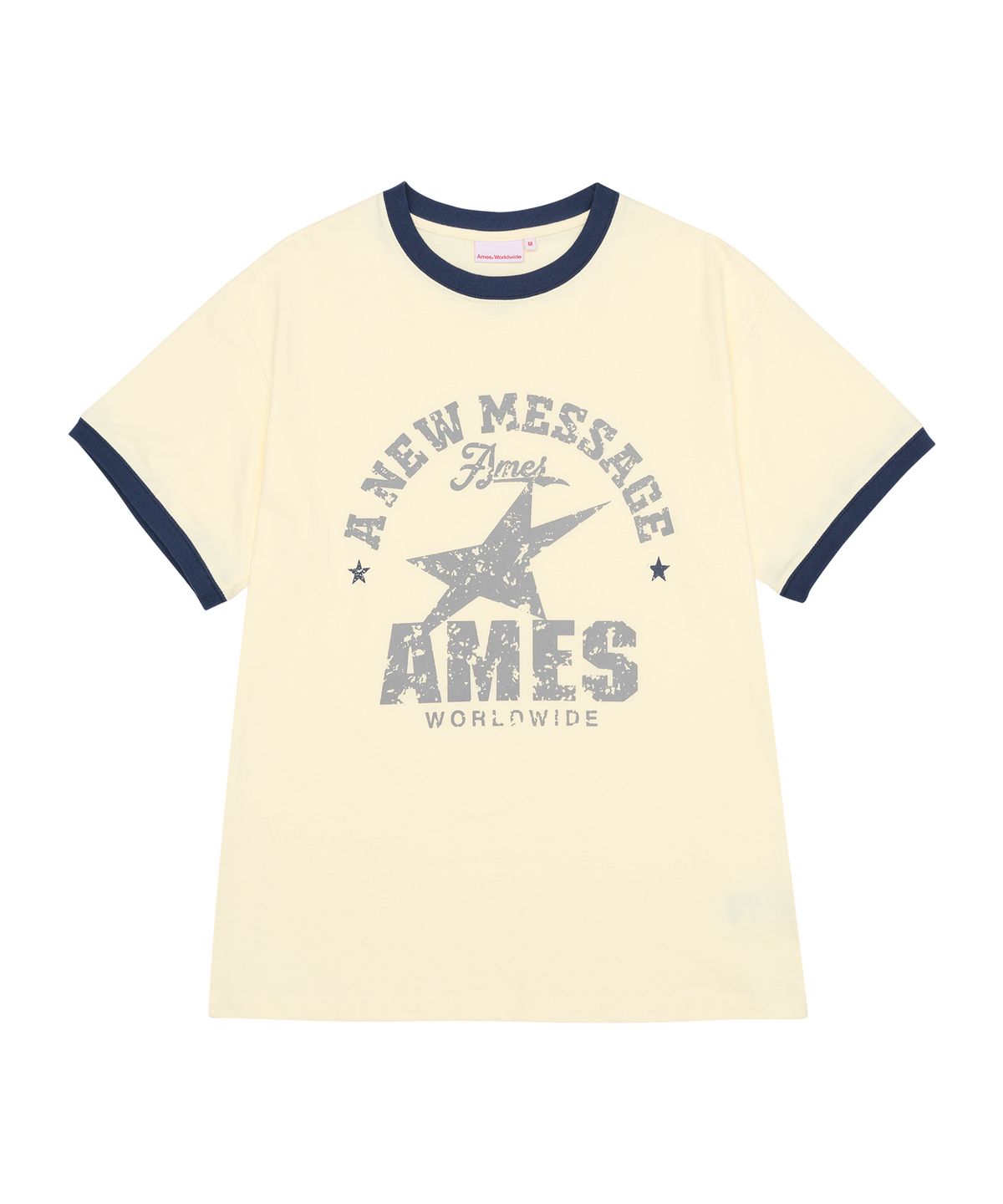 아메스 월드와이드(AMES-WORLDWIDE) VINTAGE STAR TEE CREAM