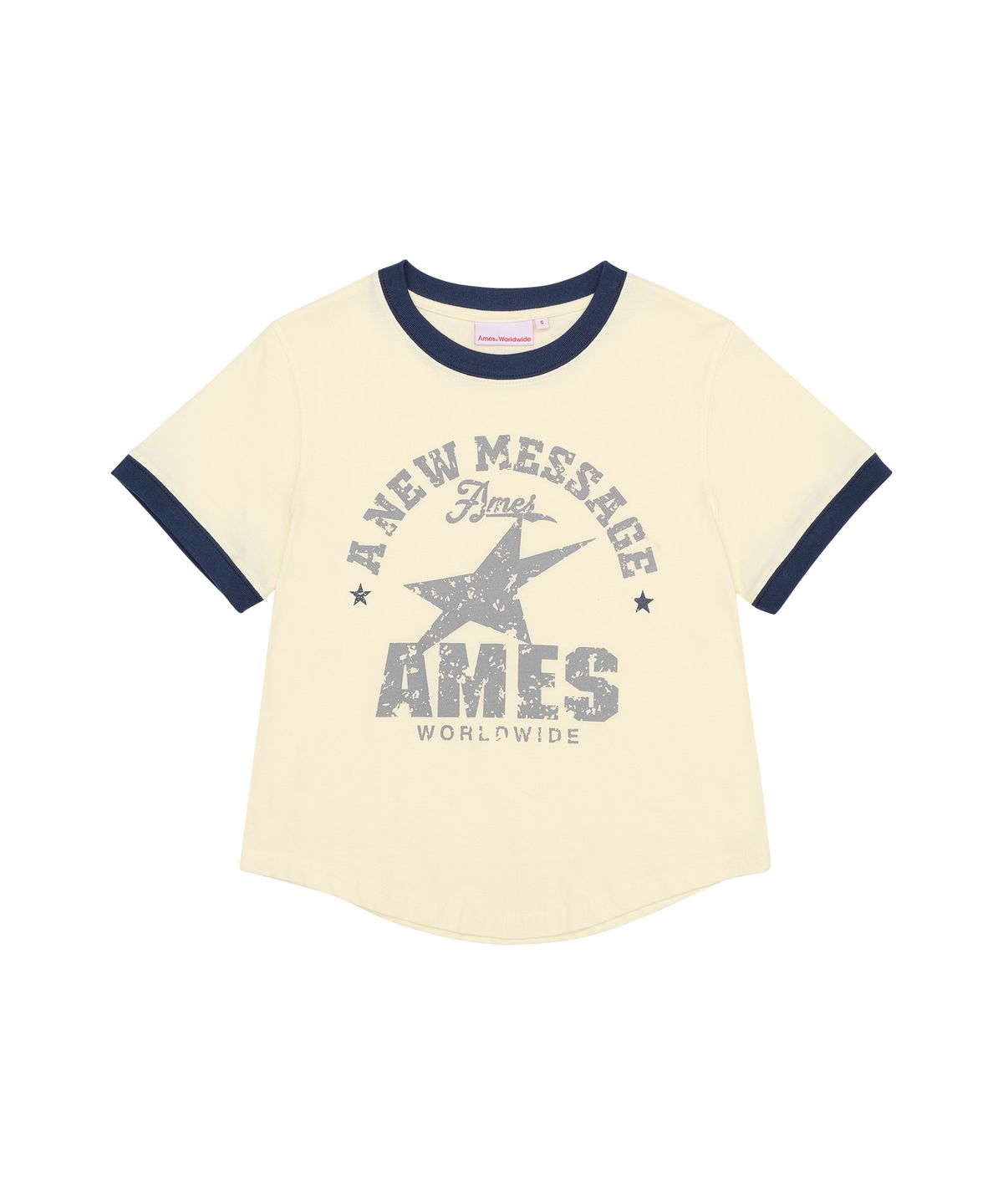 아메스 월드와이드(AMES-WORLDWIDE) VINTAGE STAR TEE CREAM