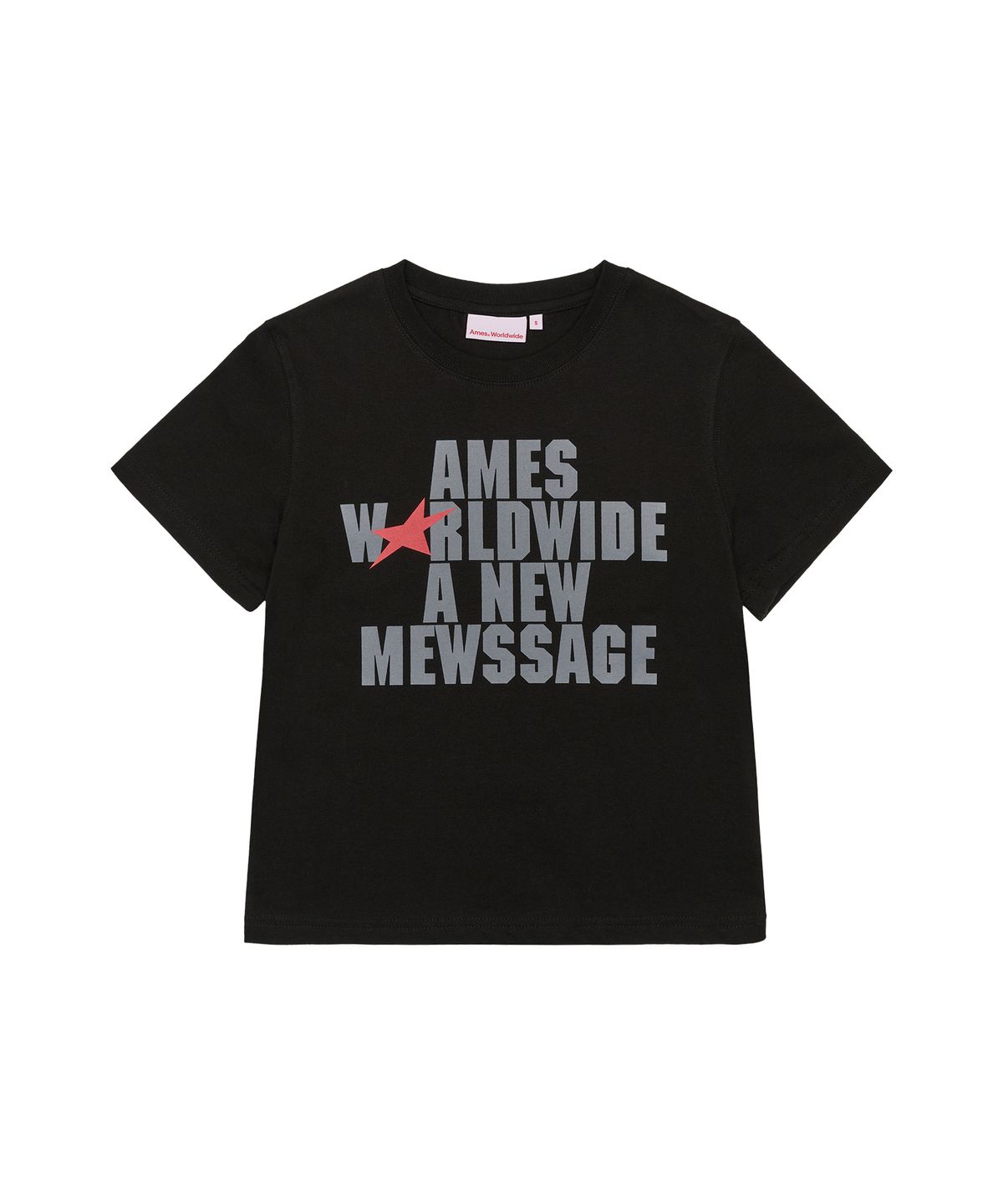 아메스 월드와이드(AMES-WORLDWIDE) BOLD TYPO TEE BLACK