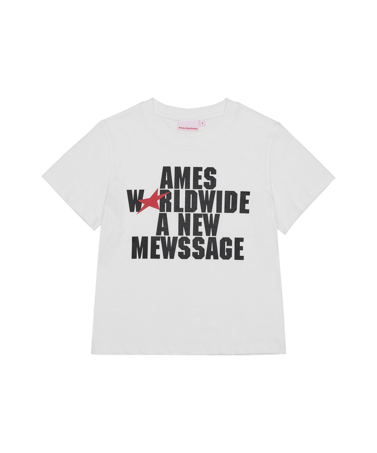 아메스 월드와이드(AMES-WORLDWIDE) BOLD TYPO TEE WHITE