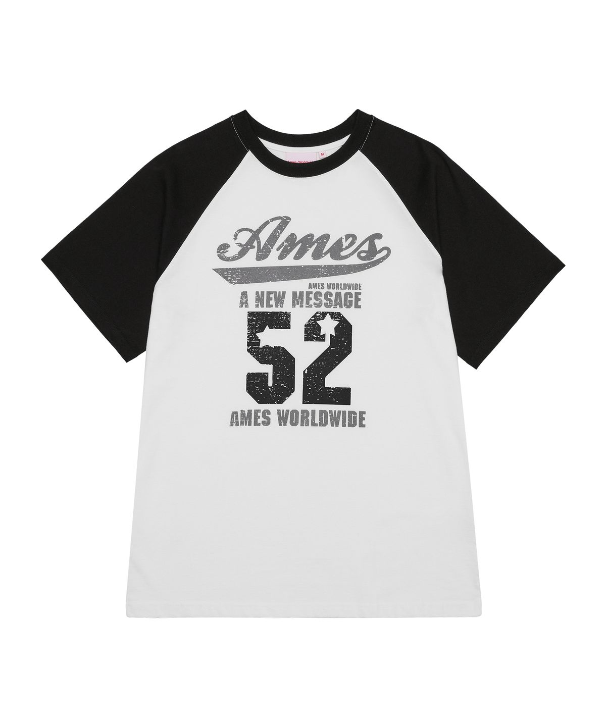 아메스 월드와이드(AMES-WORLDWIDE) 52 LOGO RAGLAN TEE BLACK