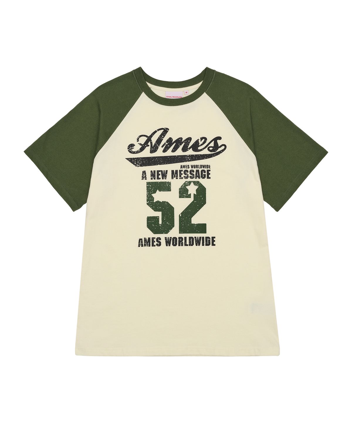 아메스 월드와이드(AMES-WORLDWIDE) 52 LOGO RAGLAN TEE KHAKI
