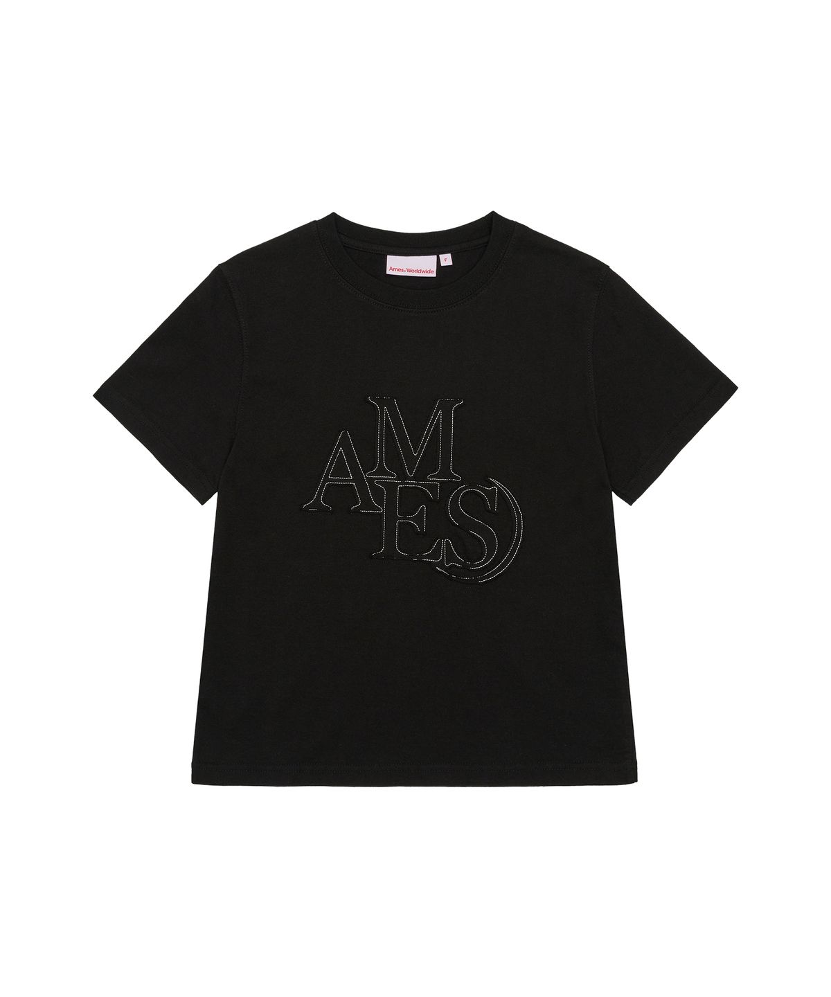 아메스 월드와이드(AMES-WORLDWIDE) AMES APPLIQUE TEE BLACK