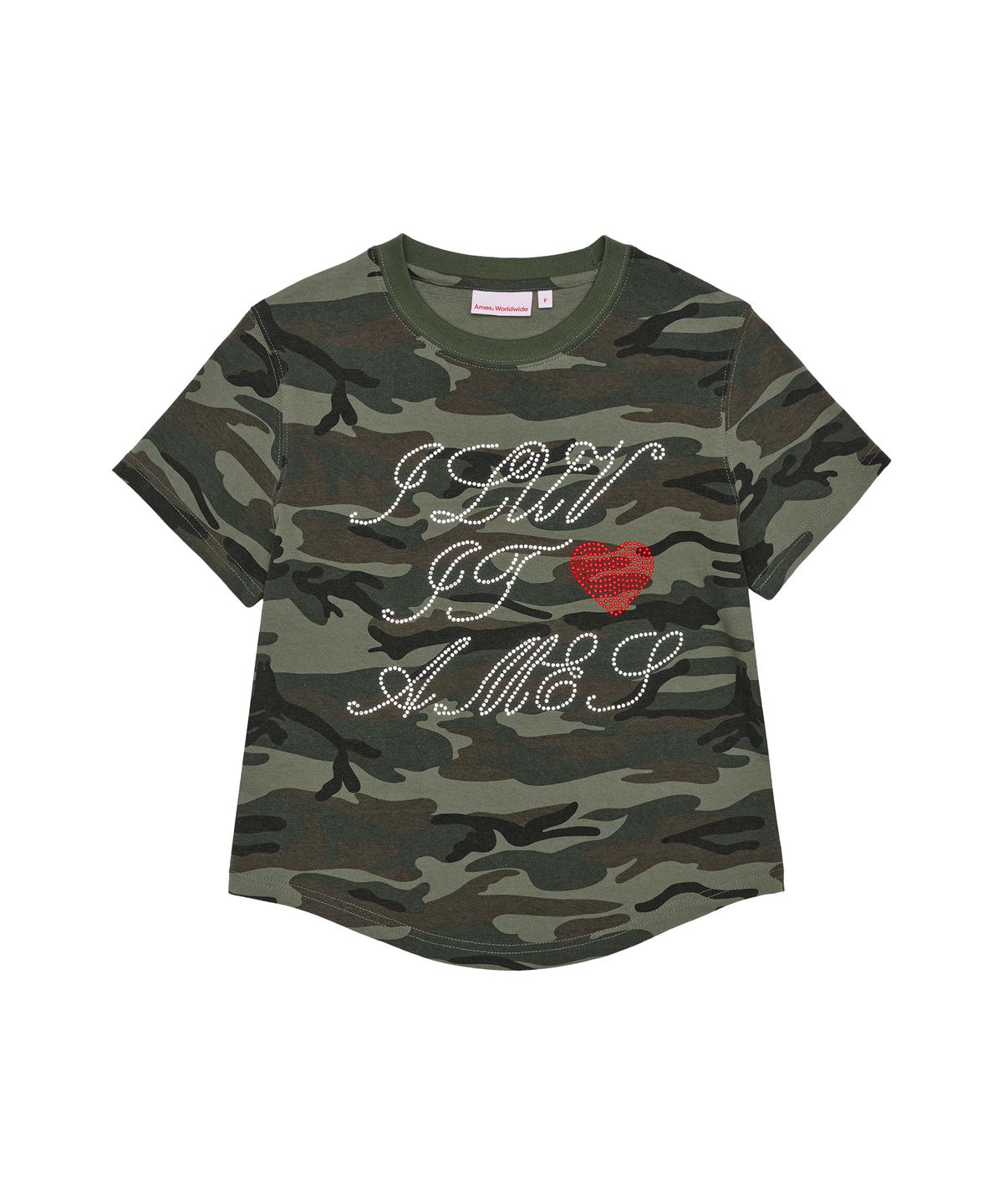 아메스 월드와이드(AMES-WORLDWIDE) AMES HOTFIX CROP TEE CAMO
