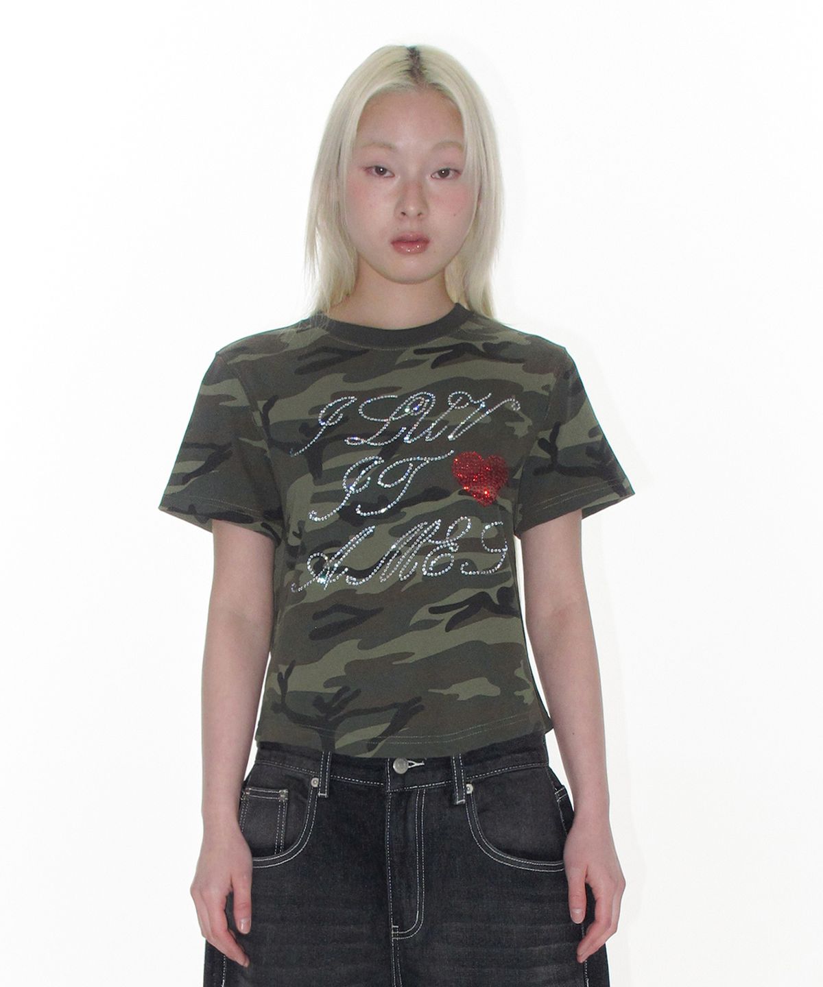 아메스 월드와이드(AMES-WORLDWIDE) AMES HOTFIX CROP TEE CAMO