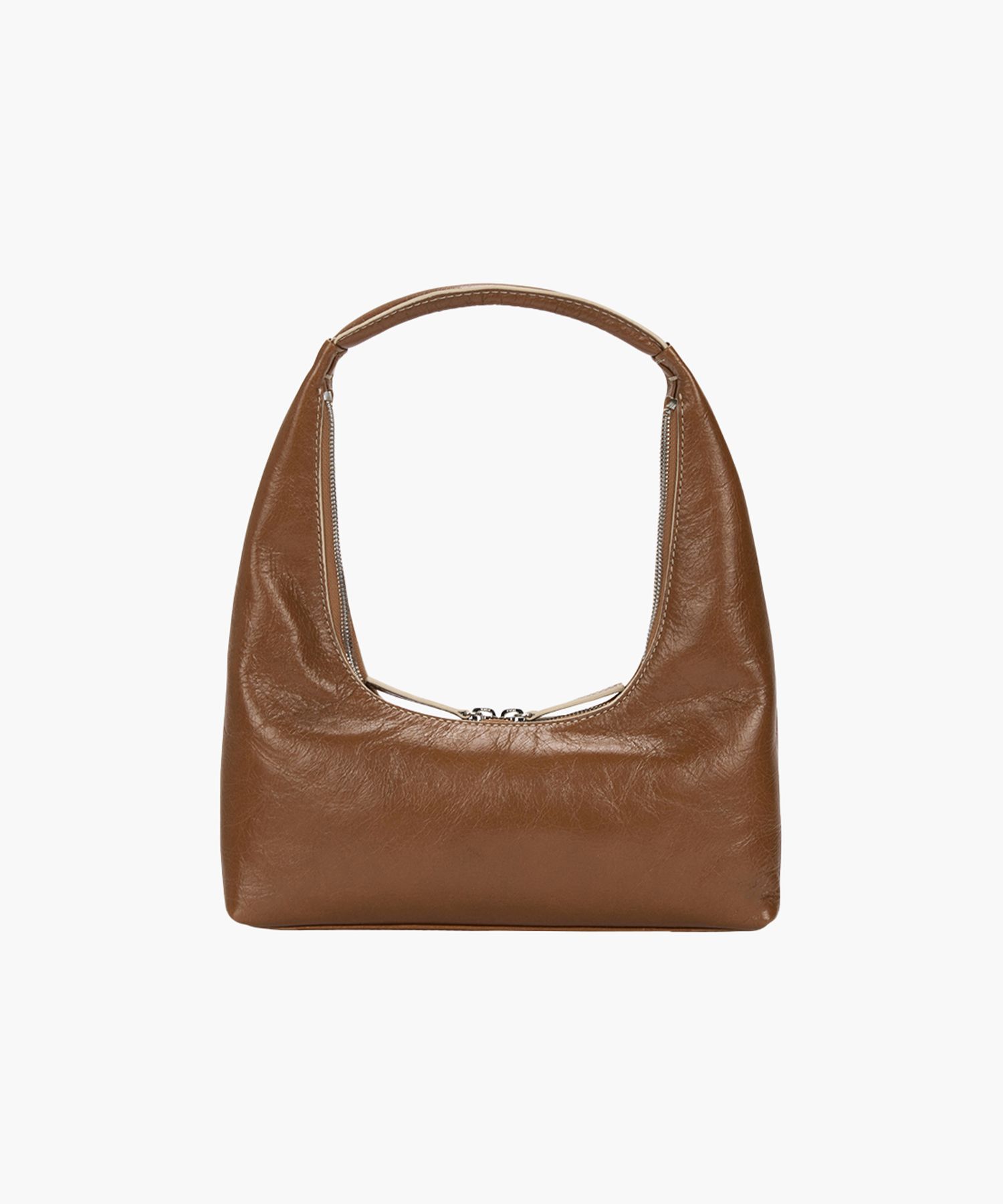 MUSINSA | MARGESHERWOOD HOBO SHOULDER_brown crinkle
