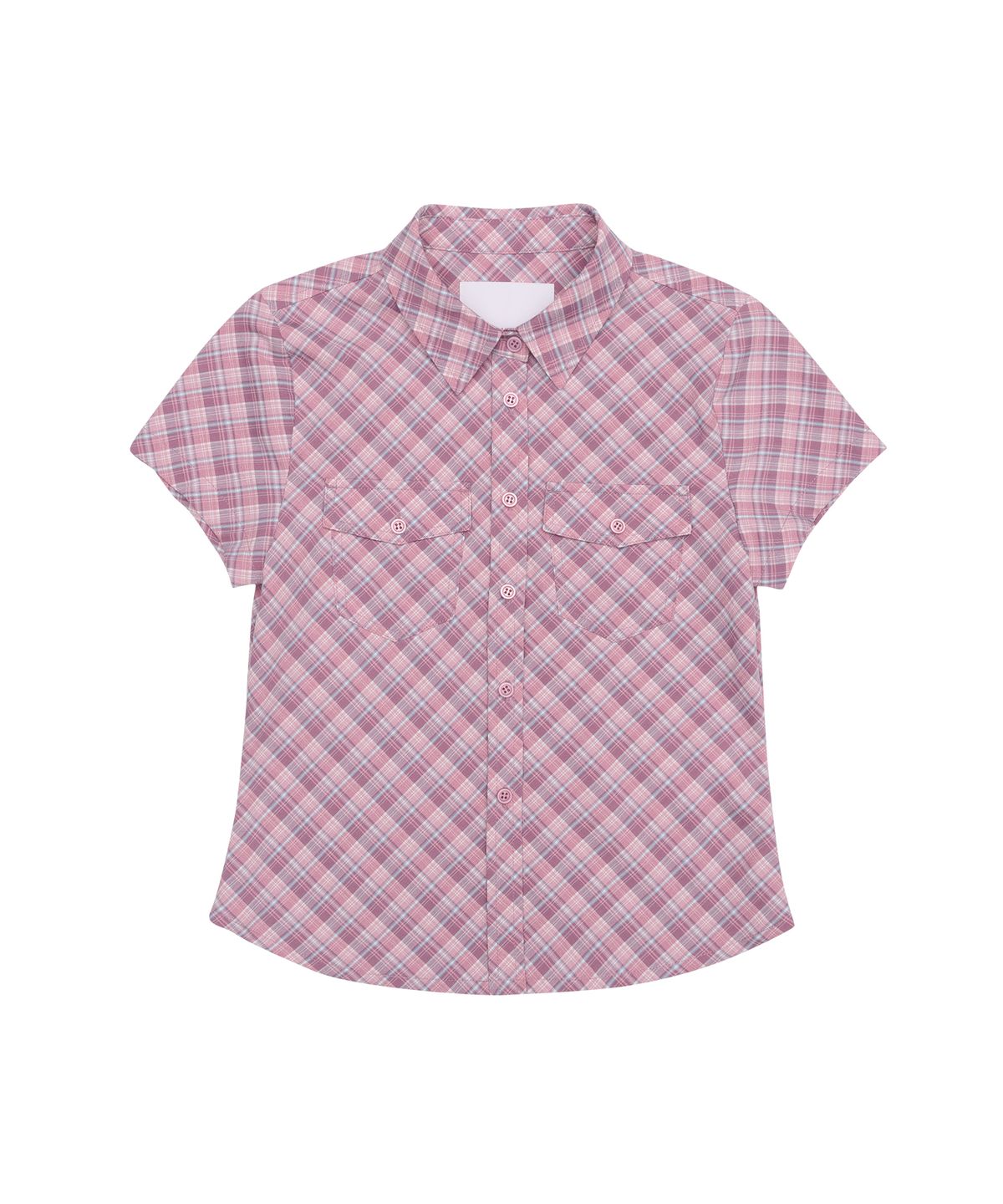 아메스 월드와이드(AMES-WORLDWIDE) CHECK SHORTSLEEVE SHIRTS PINK