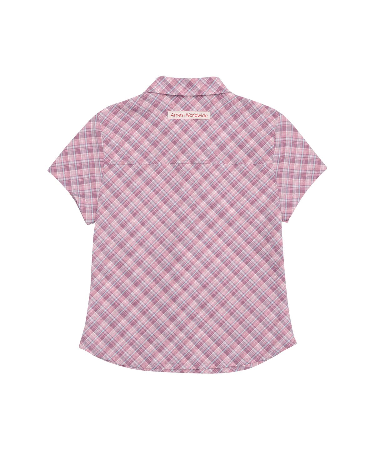 아메스 월드와이드(AMES-WORLDWIDE) CHECK SHORTSLEEVE SHIRTS PINK