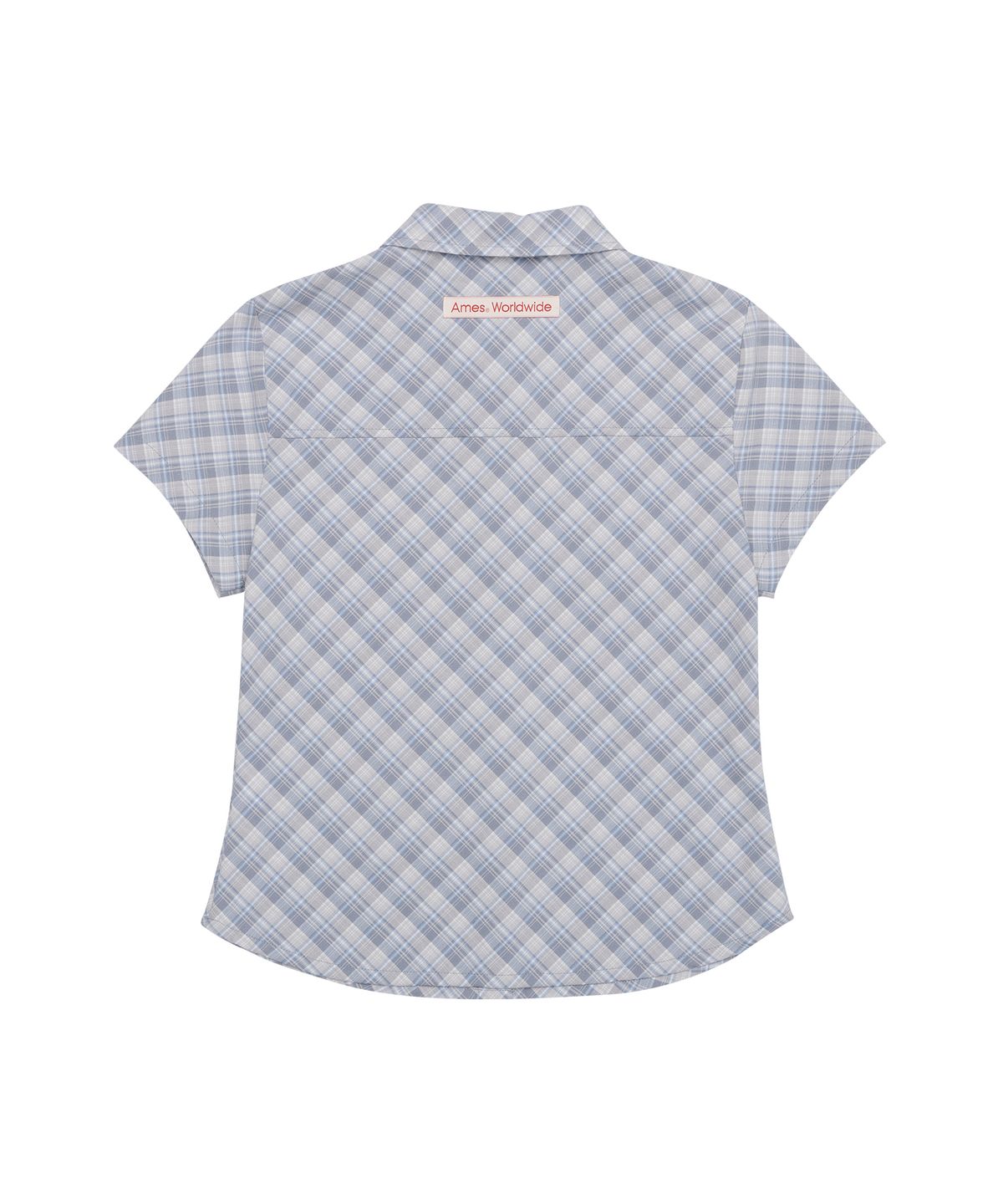 아메스 월드와이드(AMES-WORLDWIDE) CHECK SHORTSLEEVE SHIRTS BLUE