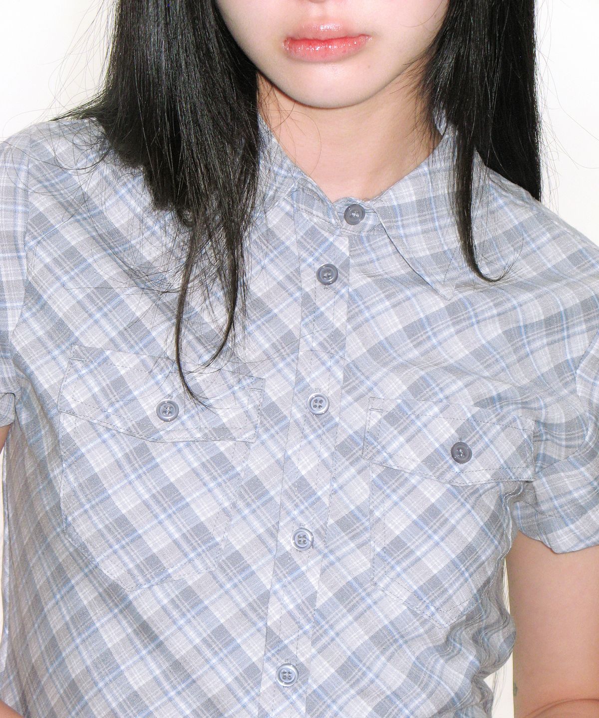 아메스 월드와이드(AMES-WORLDWIDE) CHECK SHORTSLEEVE SHIRTS BLUE