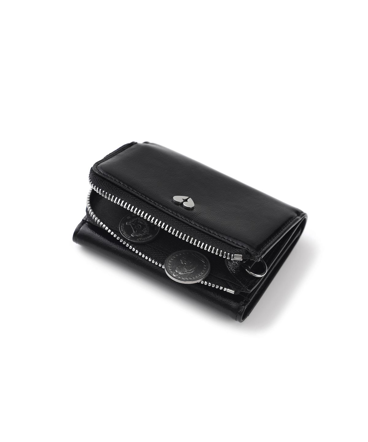 페넥(FENNEC) HEARTY ZIPPER WALLET - BLACK