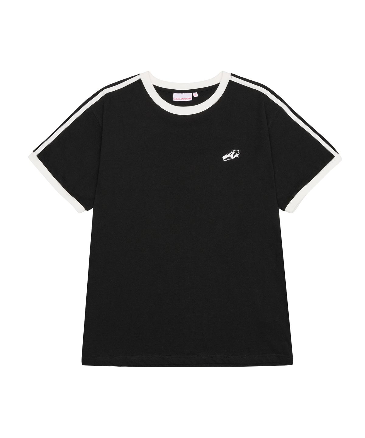 아메스 월드와이드(AMES-WORLDWIDE) A NUMBERING LINETAPE TEE BLACK