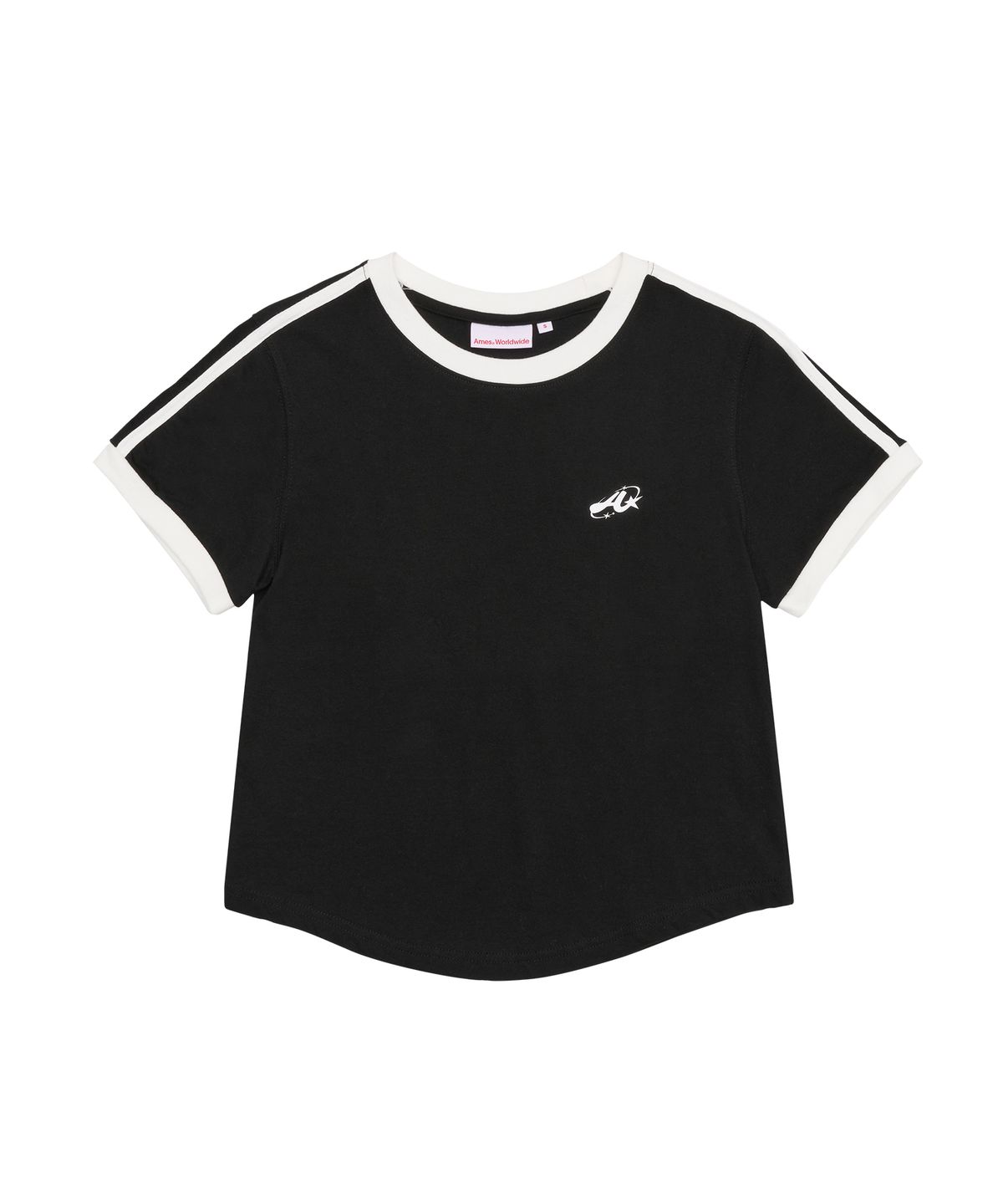 아메스 월드와이드(AMES-WORLDWIDE) A NUMBERING LINETAPE TEE BLACK