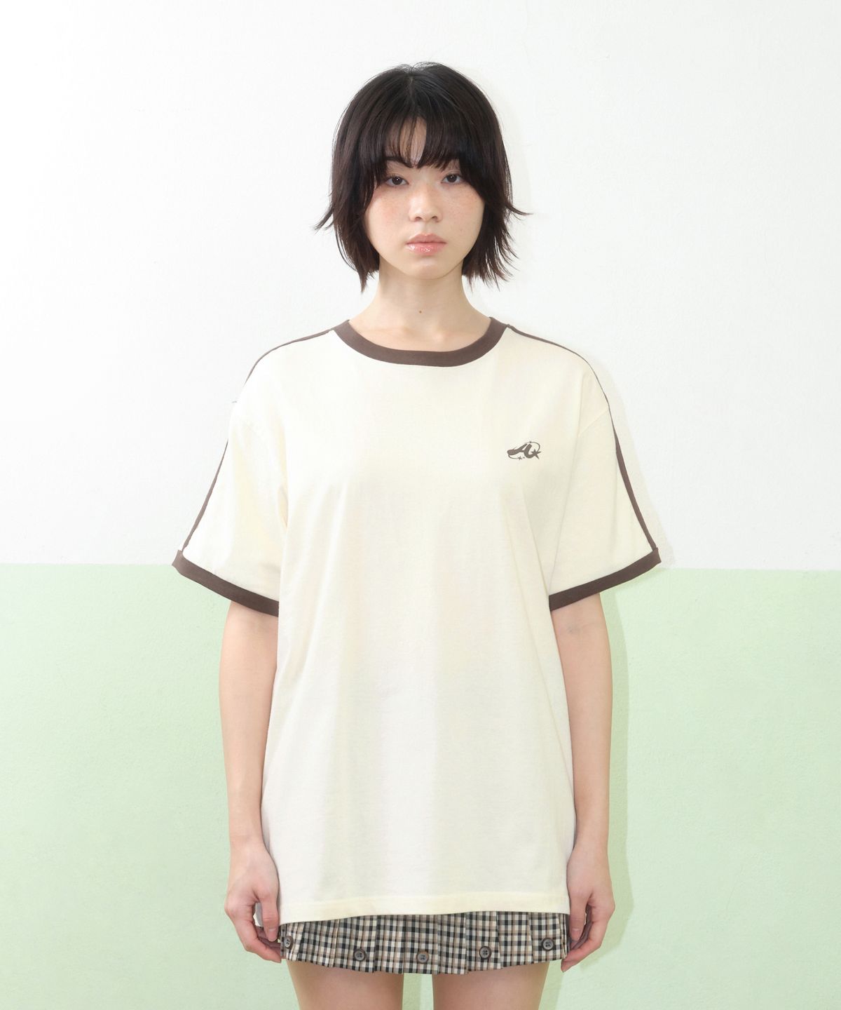아메스 월드와이드(AMES-WORLDWIDE) A NUMBERING LINETAPE TEE CREAM