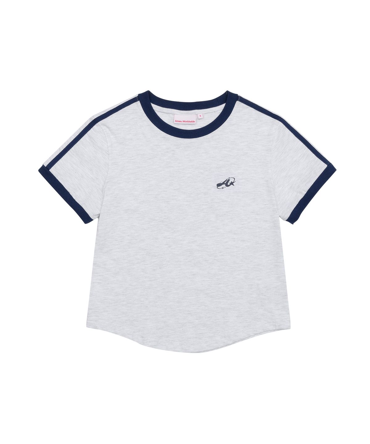아메스 월드와이드(AMES-WORLDWIDE) A NUMBERING LINETAPE TEE GREY