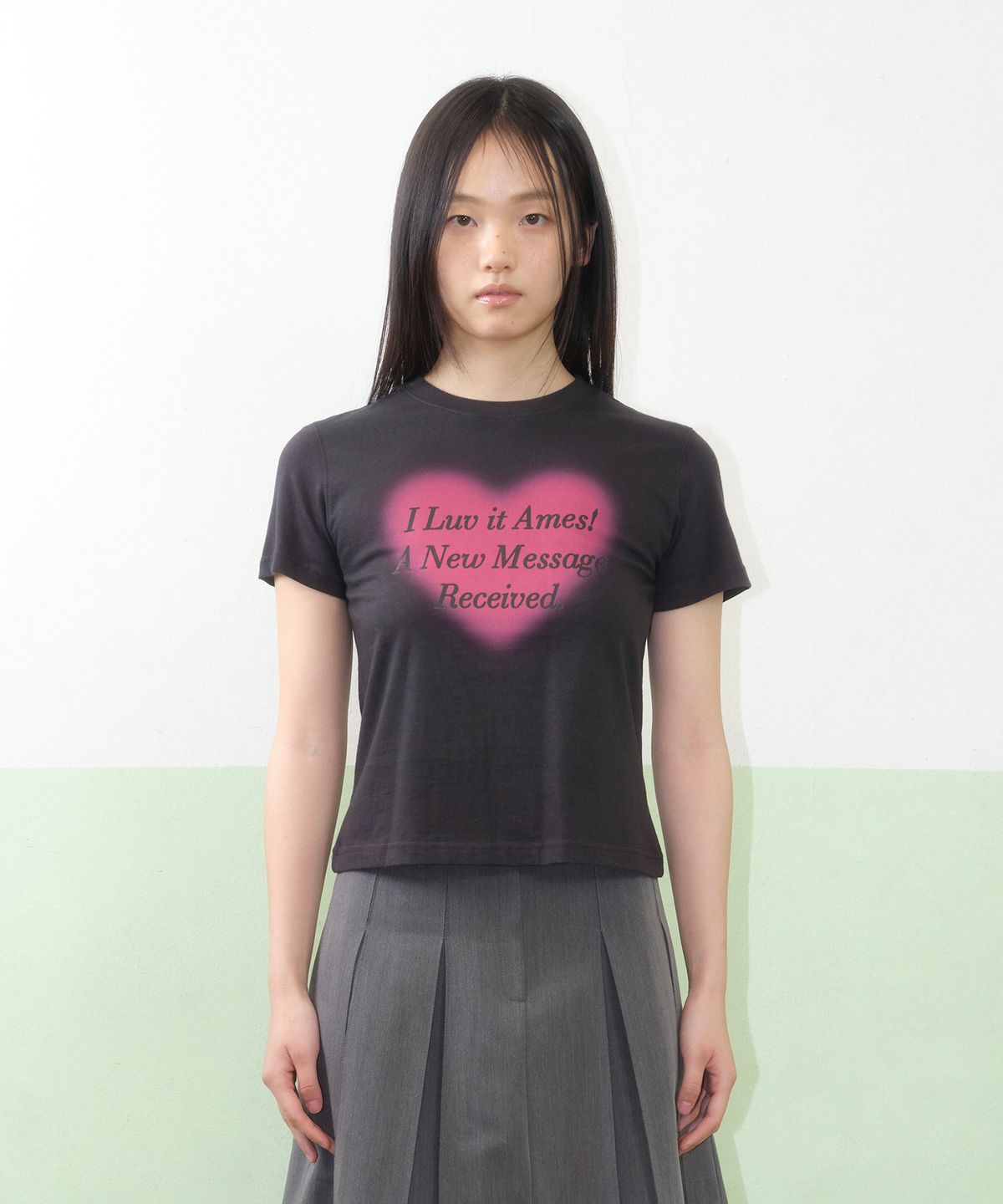 아메스 월드와이드(AMES-WORLDWIDE) LOVE TEE CHARCOAL