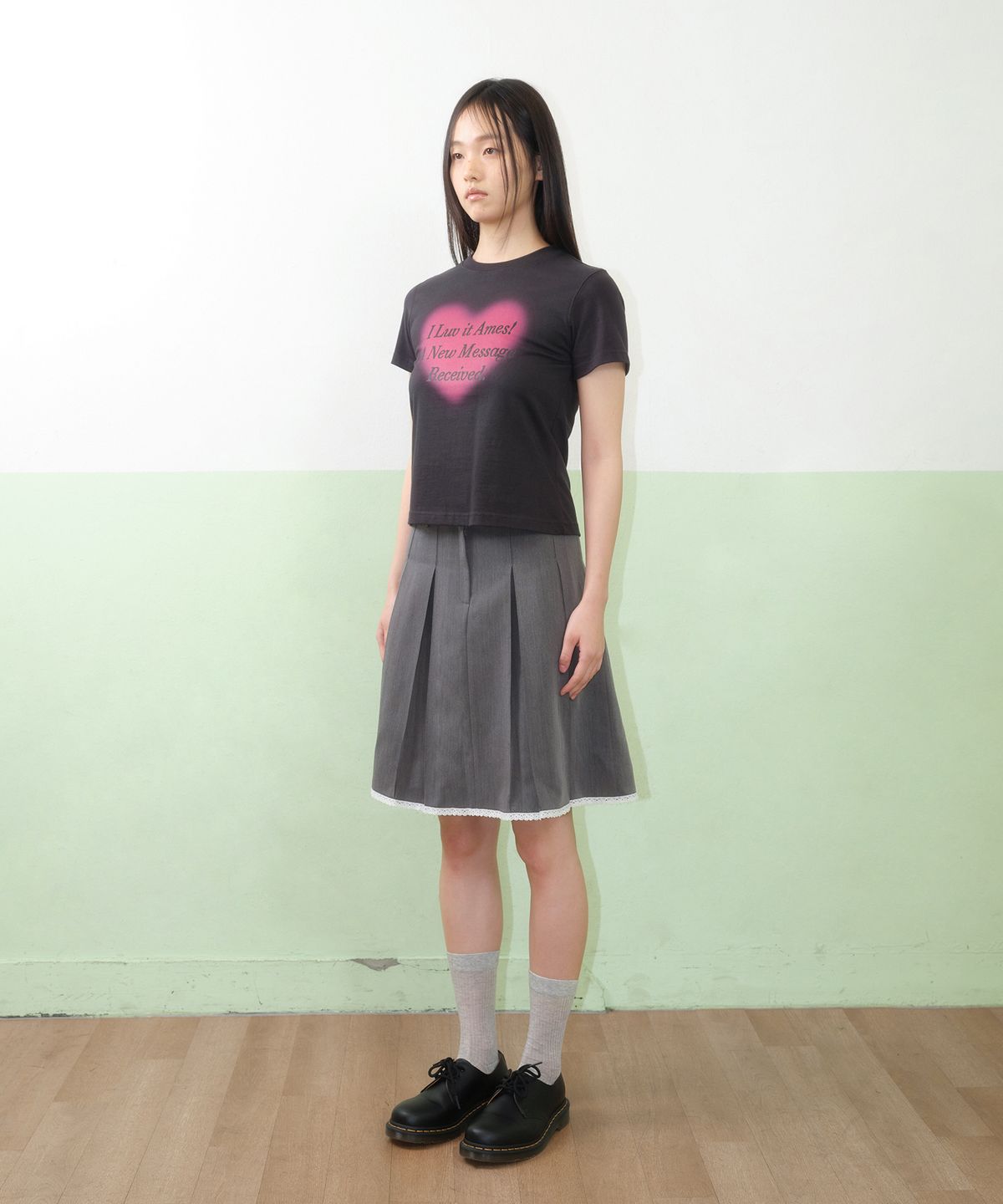 아메스 월드와이드(AMES-WORLDWIDE) LOVE TEE CHARCOAL