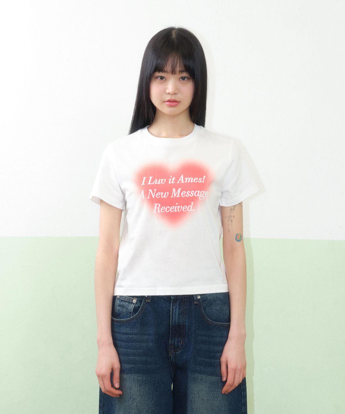 아메스 월드와이드(AMES-WORLDWIDE) LOVE TEE WHITE