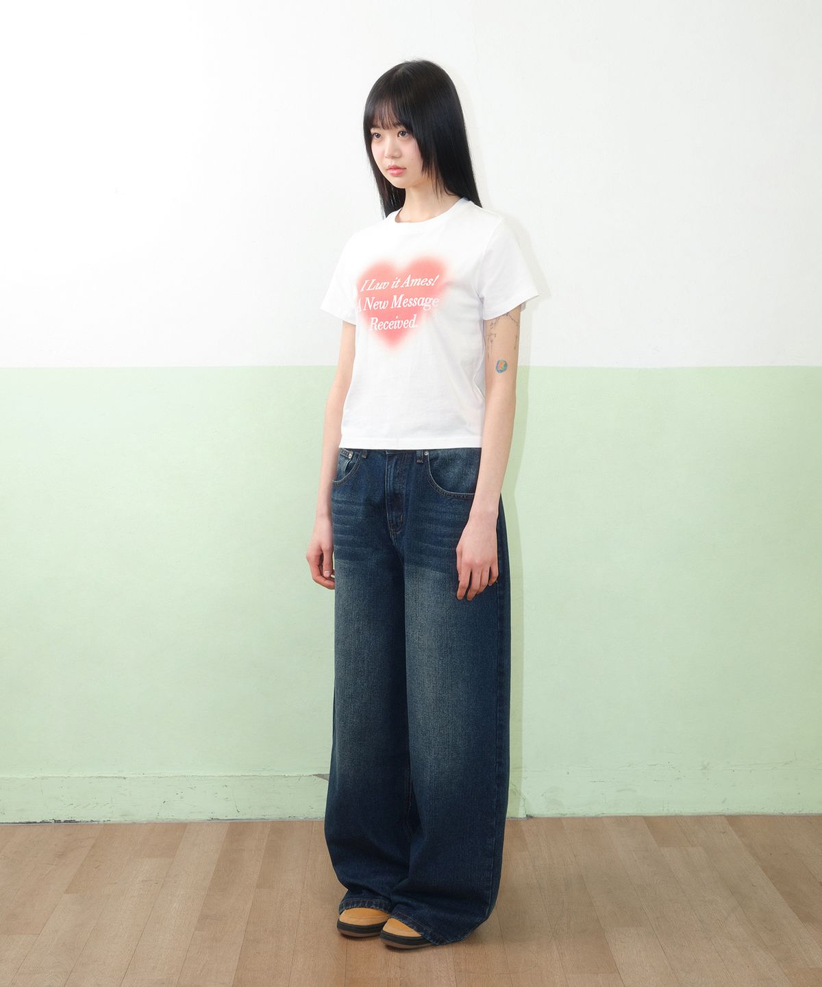 아메스 월드와이드(AMES-WORLDWIDE) LOVE TEE WHITE
