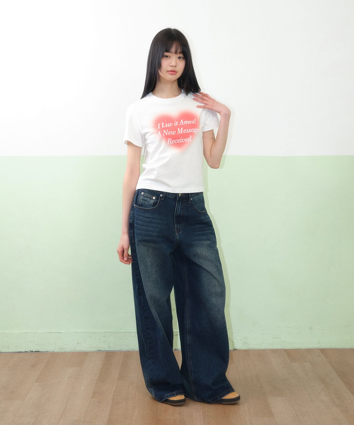 아메스 월드와이드(AMES-WORLDWIDE) LOVE TEE WHITE