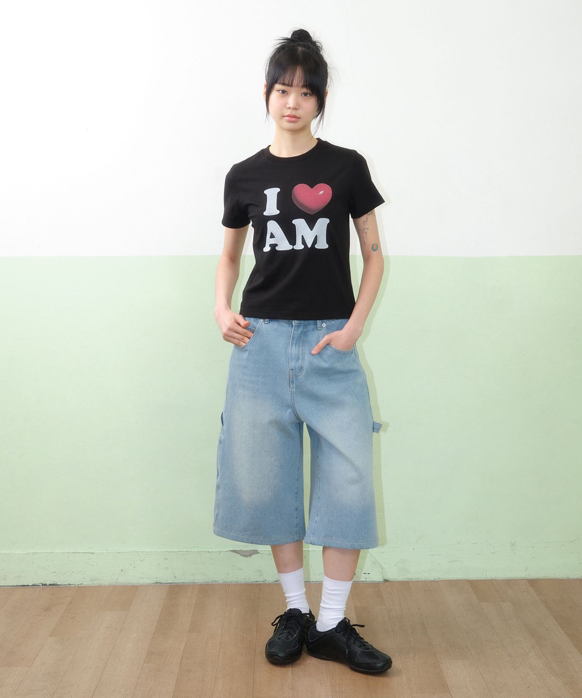 아메스 월드와이드(AMES-WORLDWIDE) I LOVE AMES TEE BLACK