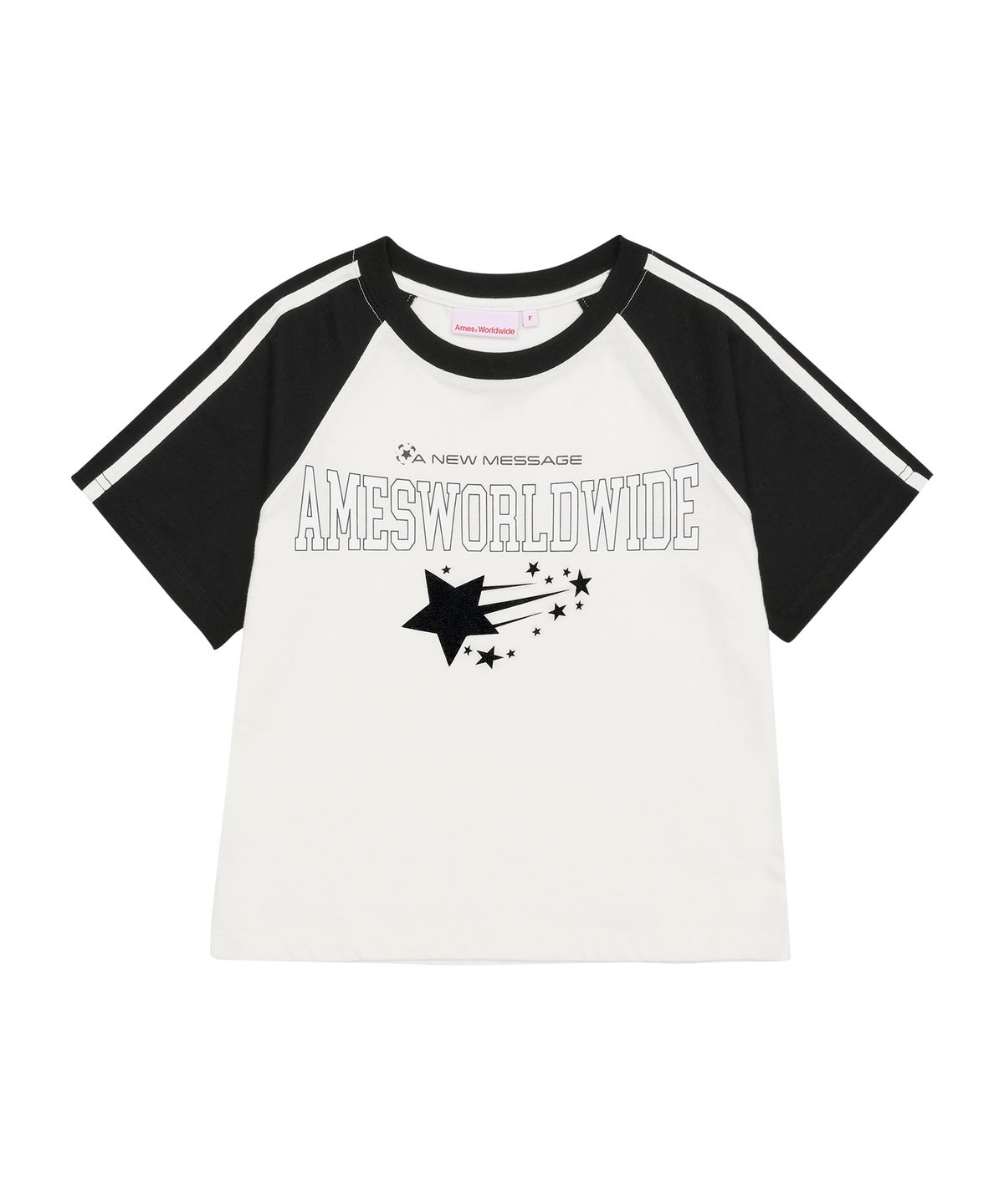 아메스 월드와이드(AMES-WORLDWIDE) STAR LOGO RAGLAN TEE WHITE