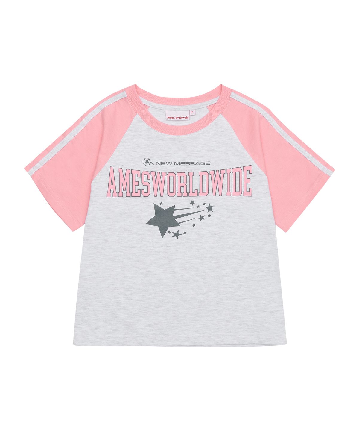 아메스 월드와이드(AMES-WORLDWIDE) STAR LOGO RAGLAN TEE GREY