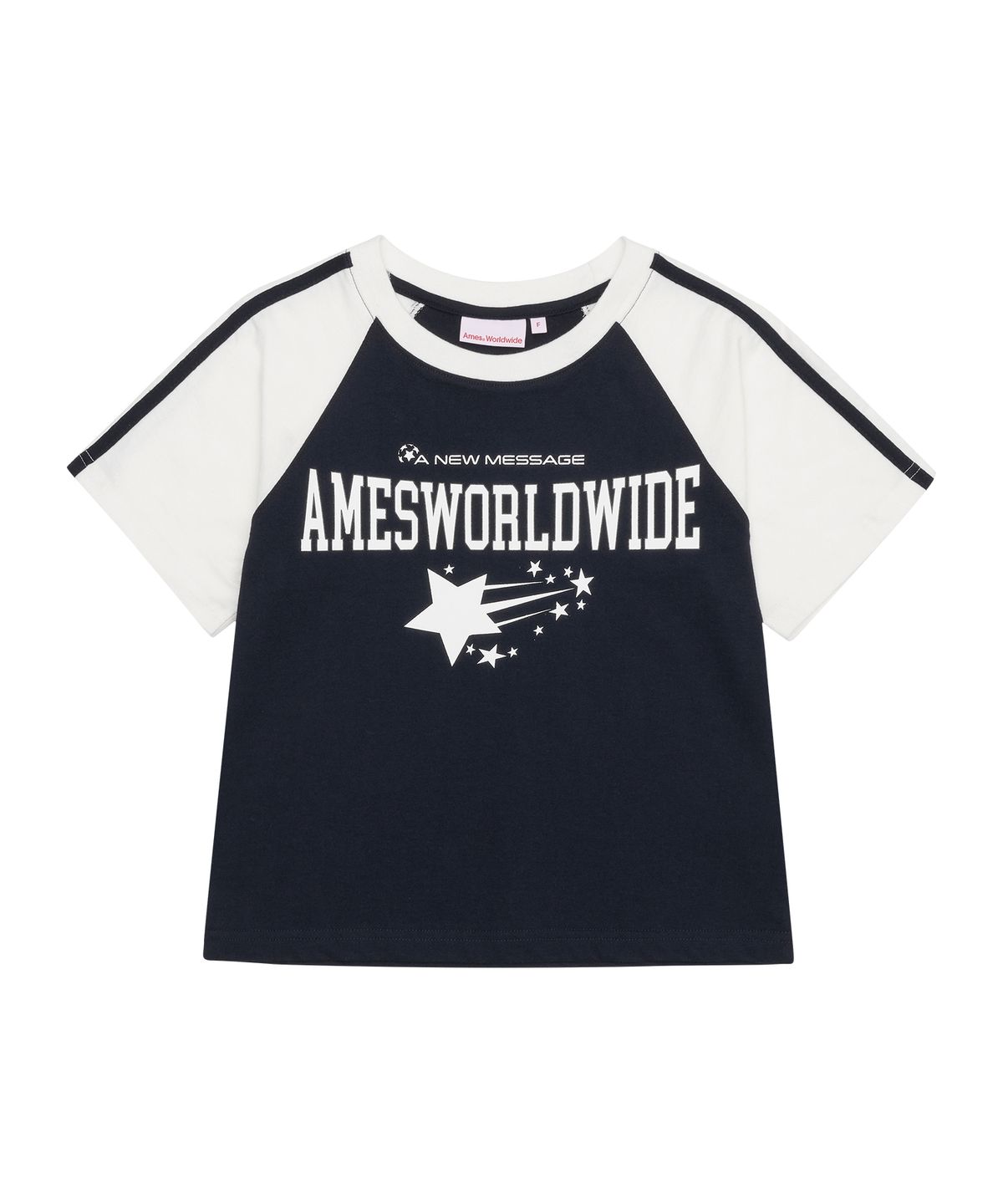 아메스 월드와이드(AMES-WORLDWIDE) STAR LOGO RAGLAN TEE NAVY