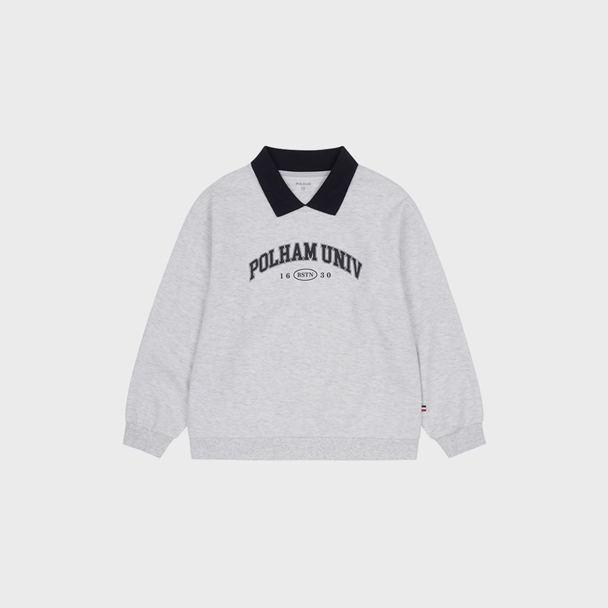 폴햄키즈(POLHAM KIDS) 공용) 더블니트 카라 맨투맨_PKF1TR3040