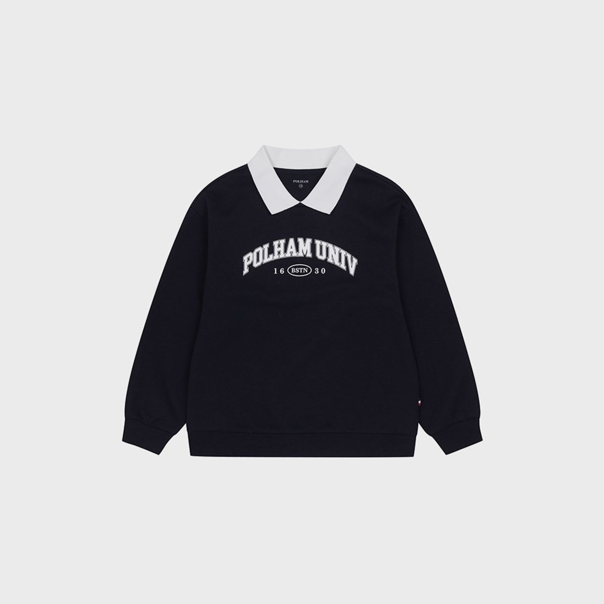 폴햄키즈(POLHAM KIDS) 공용) 더블니트 카라 맨투맨_PKF1TR3040