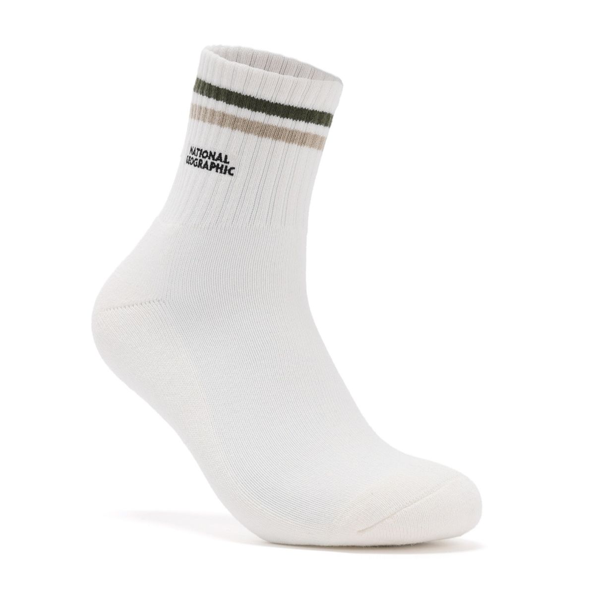 내셔널지오그래픽(NATIONALGEOGRAPHIC) N255ASO050 스트라이프 미들 삭스 BEIGE