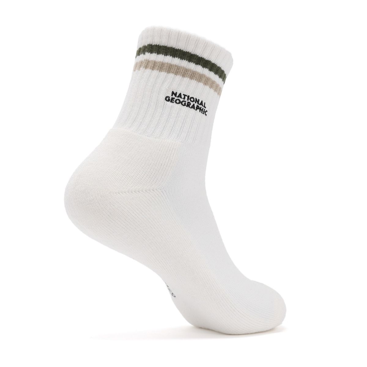 내셔널지오그래픽(NATIONALGEOGRAPHIC) N255ASO050 스트라이프 미들 삭스 BEIGE