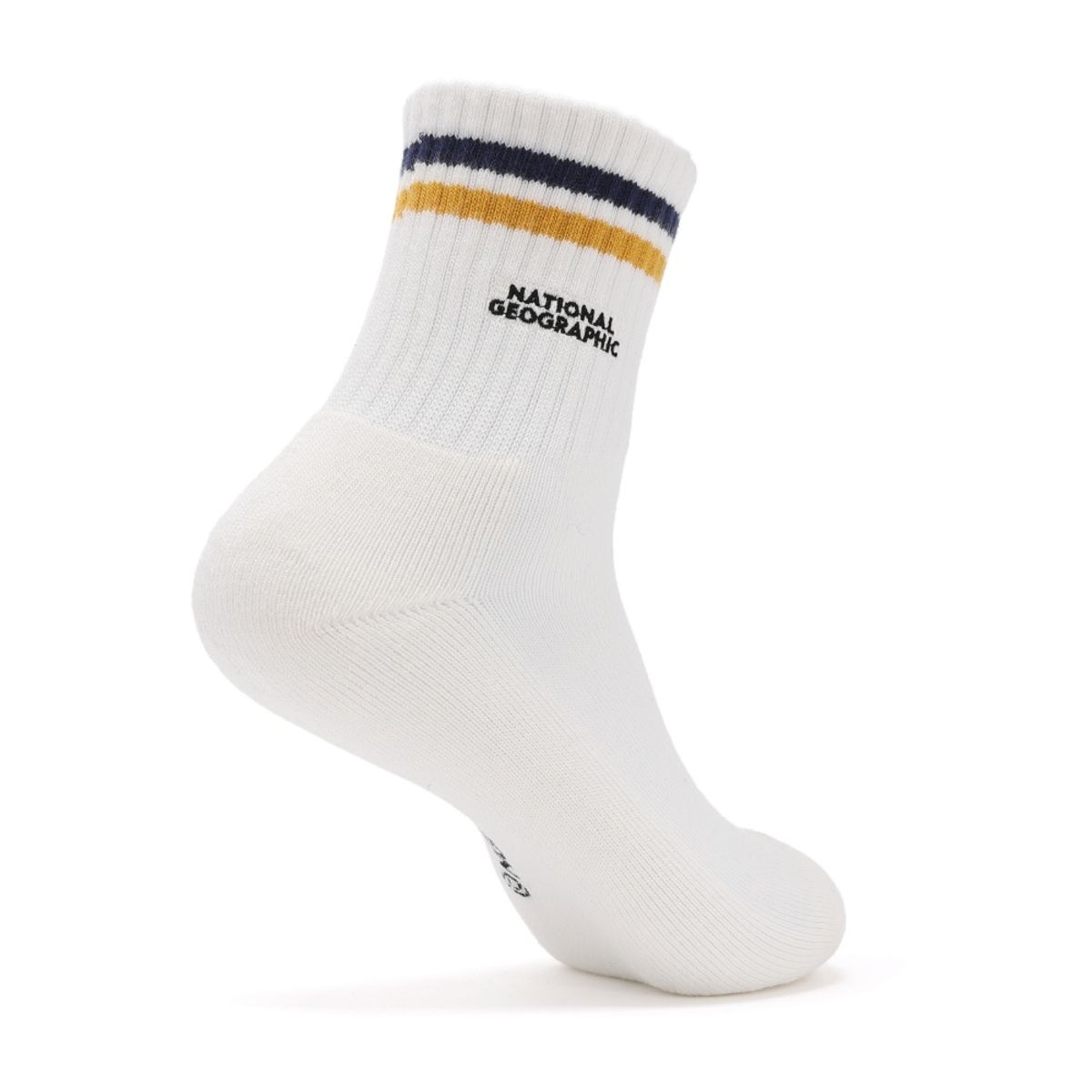 내셔널지오그래픽(NATIONALGEOGRAPHIC) N255ASO050 스트라이프 미들 삭스 MUSTARD