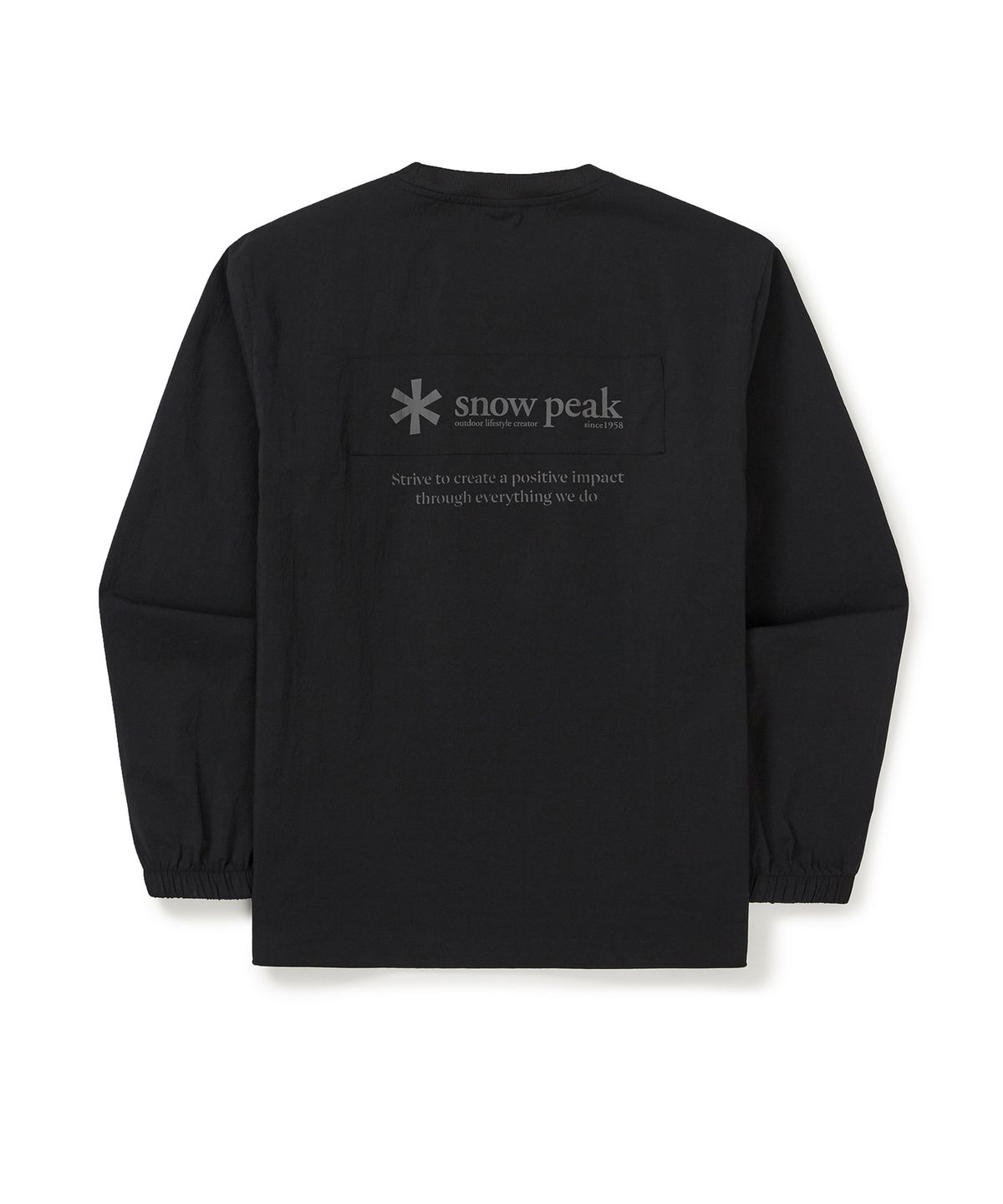 스노우피크 어패럴(SNOWPEAK APPAREL) 루트 우븐 패치 맨투맨 (S25MMRHT60) Black