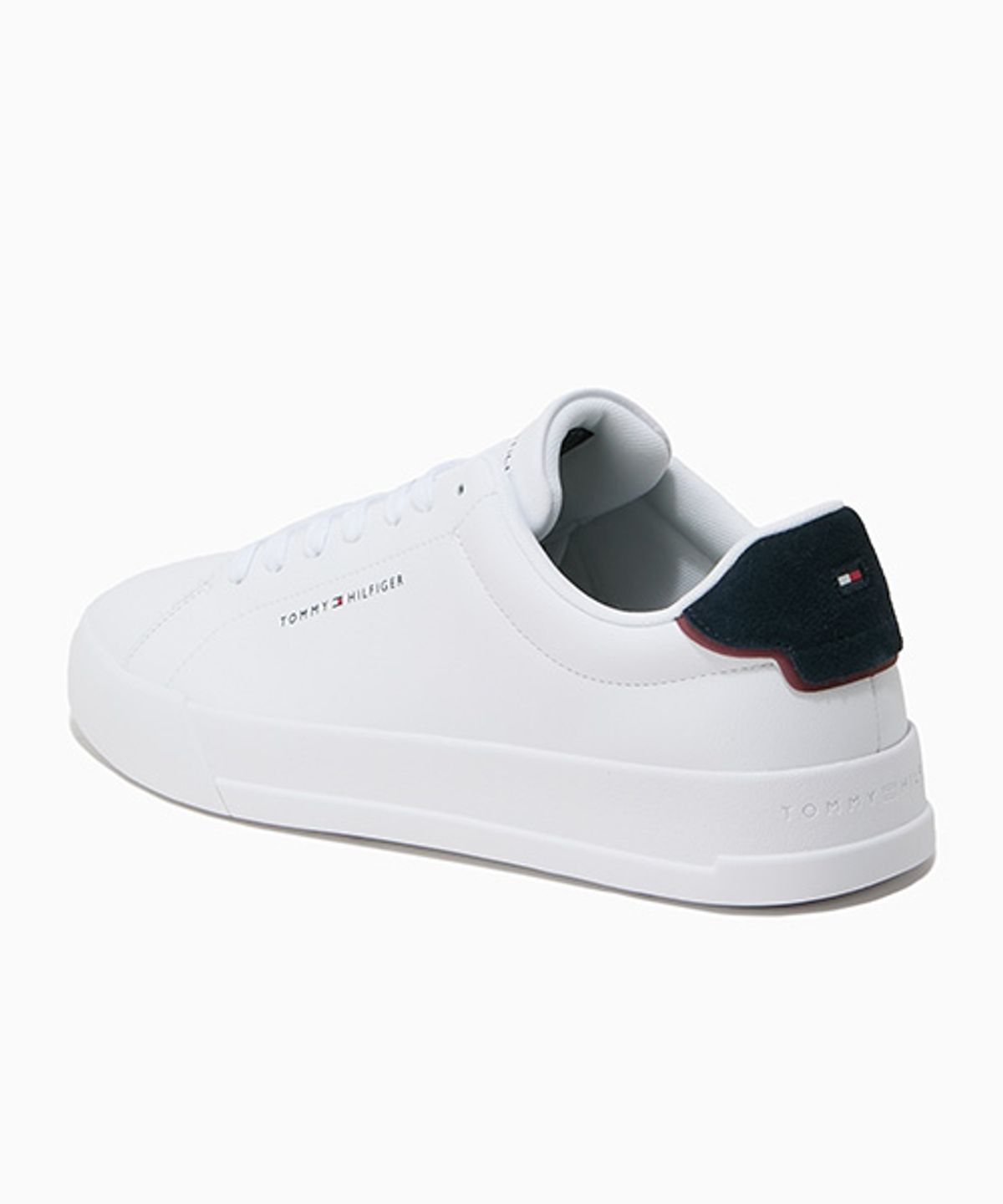타미힐피거(TOMMY HILFIGER) TH 코트 레더 스니커즈-화이트(T52F1ARS010MT10LD)