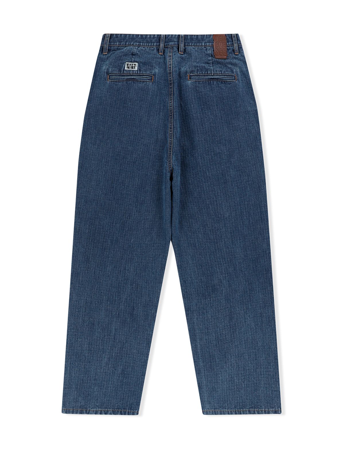 예스아이씨(YESEYESEE) Two Tucked Ripstop Denim Pants Medium Indigo