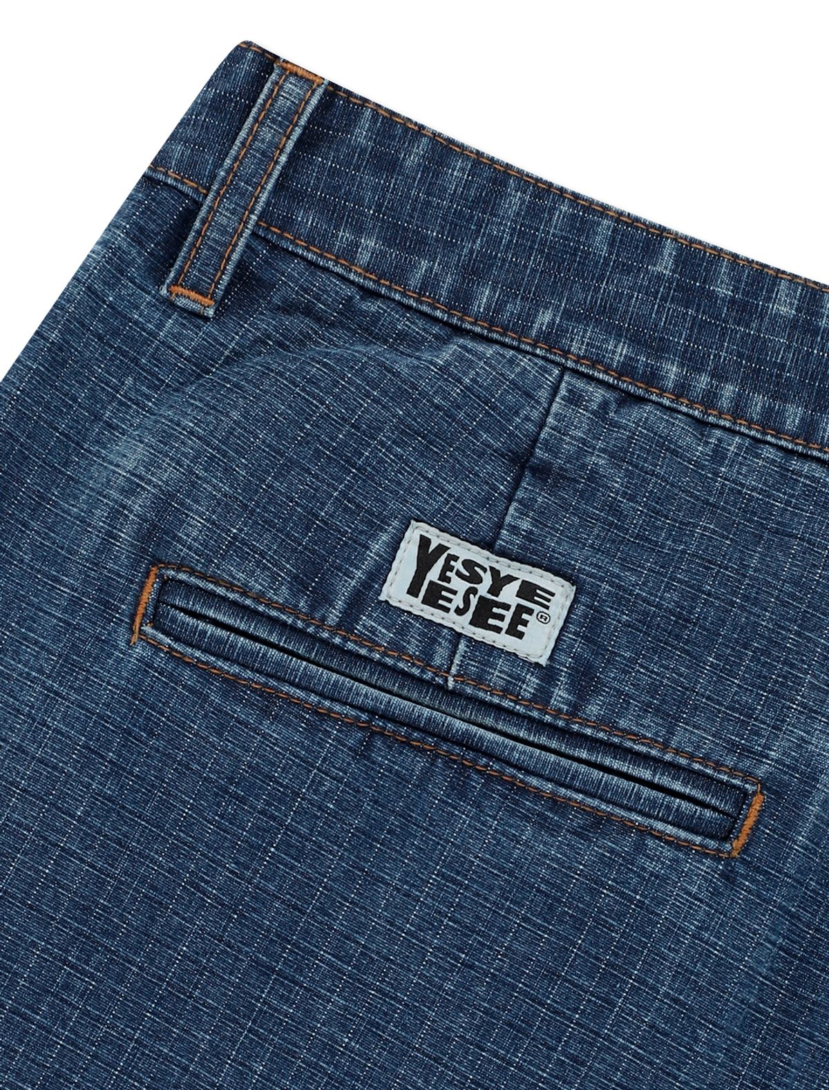 예스아이씨(YESEYESEE) Two Tucked Ripstop Denim Pants Medium Indigo