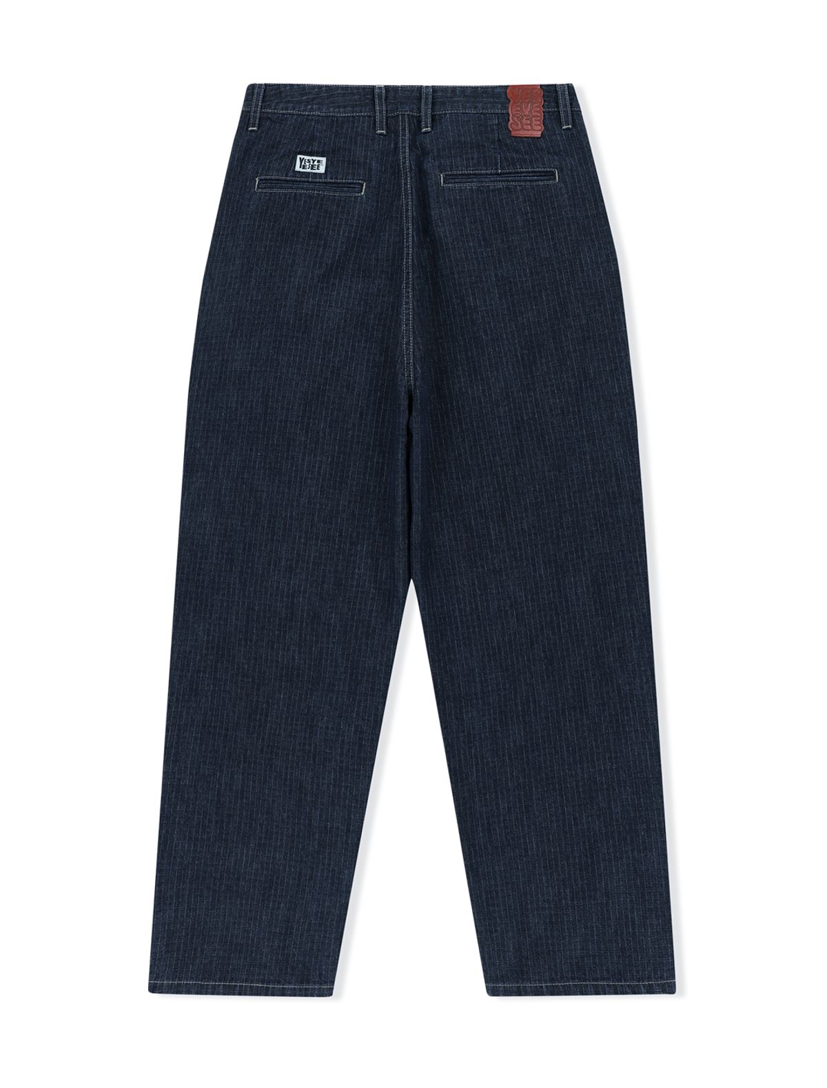 예스아이씨(YESEYESEE) Two Tucked Ripstop Denim Pants Dark Indigo