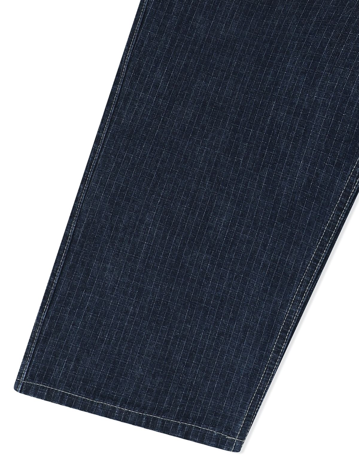 예스아이씨(YESEYESEE) Two Tucked Ripstop Denim Pants Dark Indigo