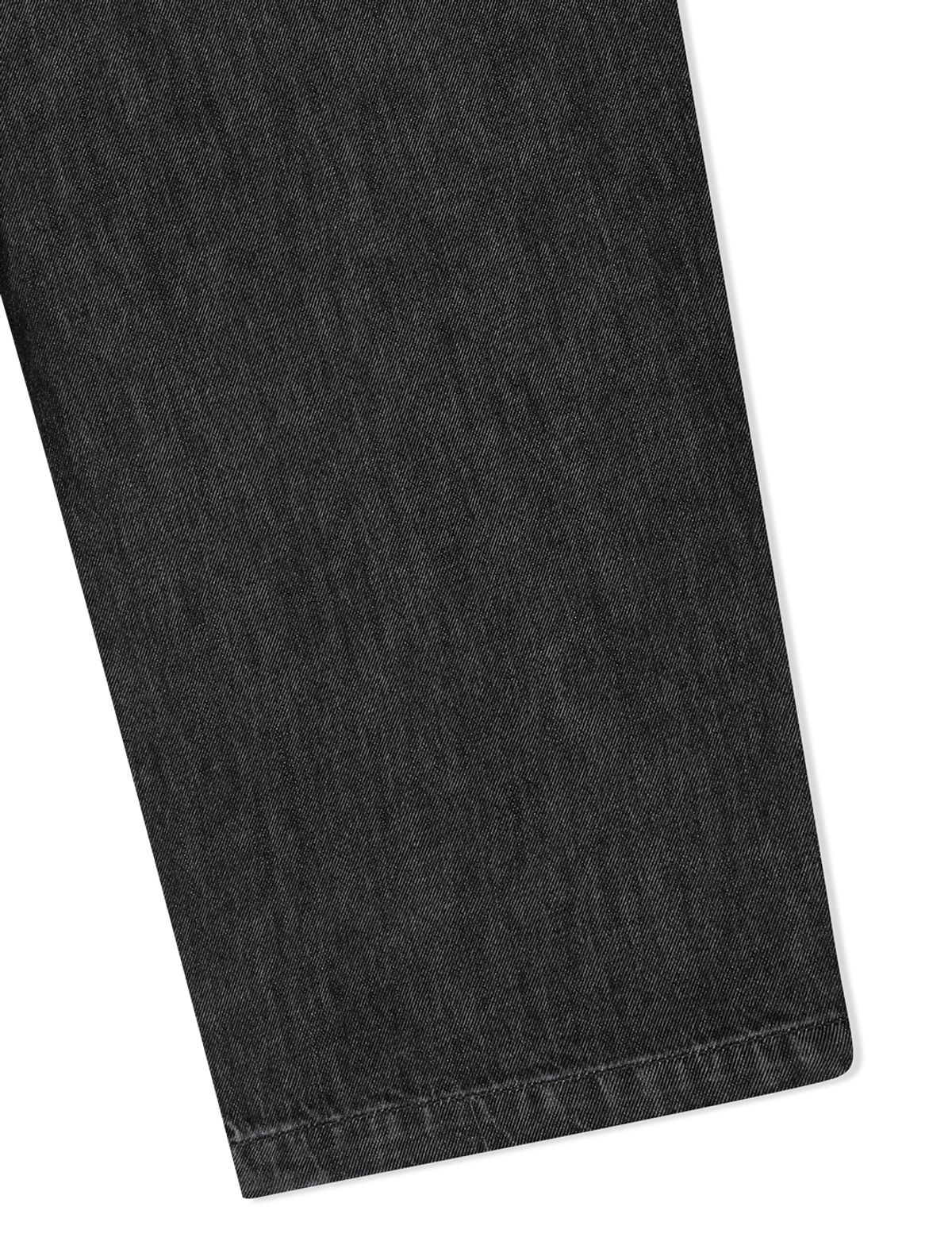 예스아이씨(YESEYESEE) Adjustable X-Hook Easy Denim Pants Black