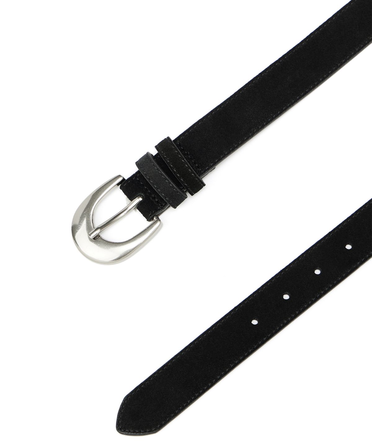 기철(KICHUL) Minimal Suede leather belt (black)