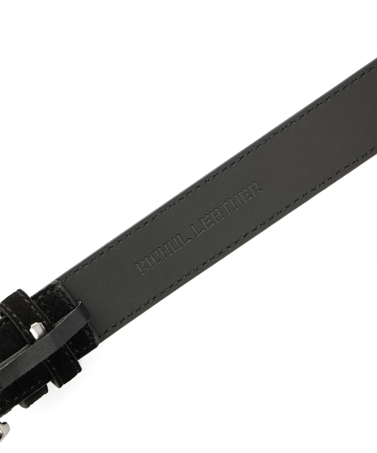 기철(KICHUL) Minimal Suede leather belt (black)