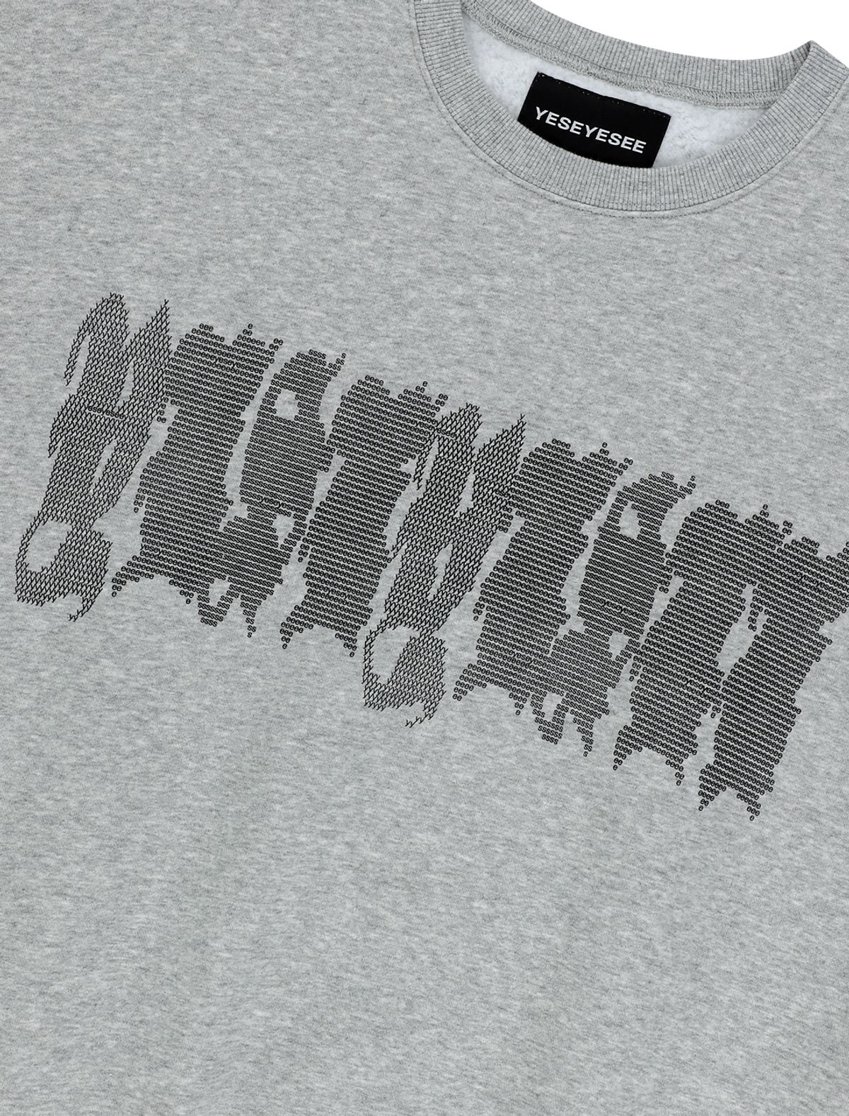 예스아이씨(YESEYESEE) Y.E.S Typo Sweatshirt Grey