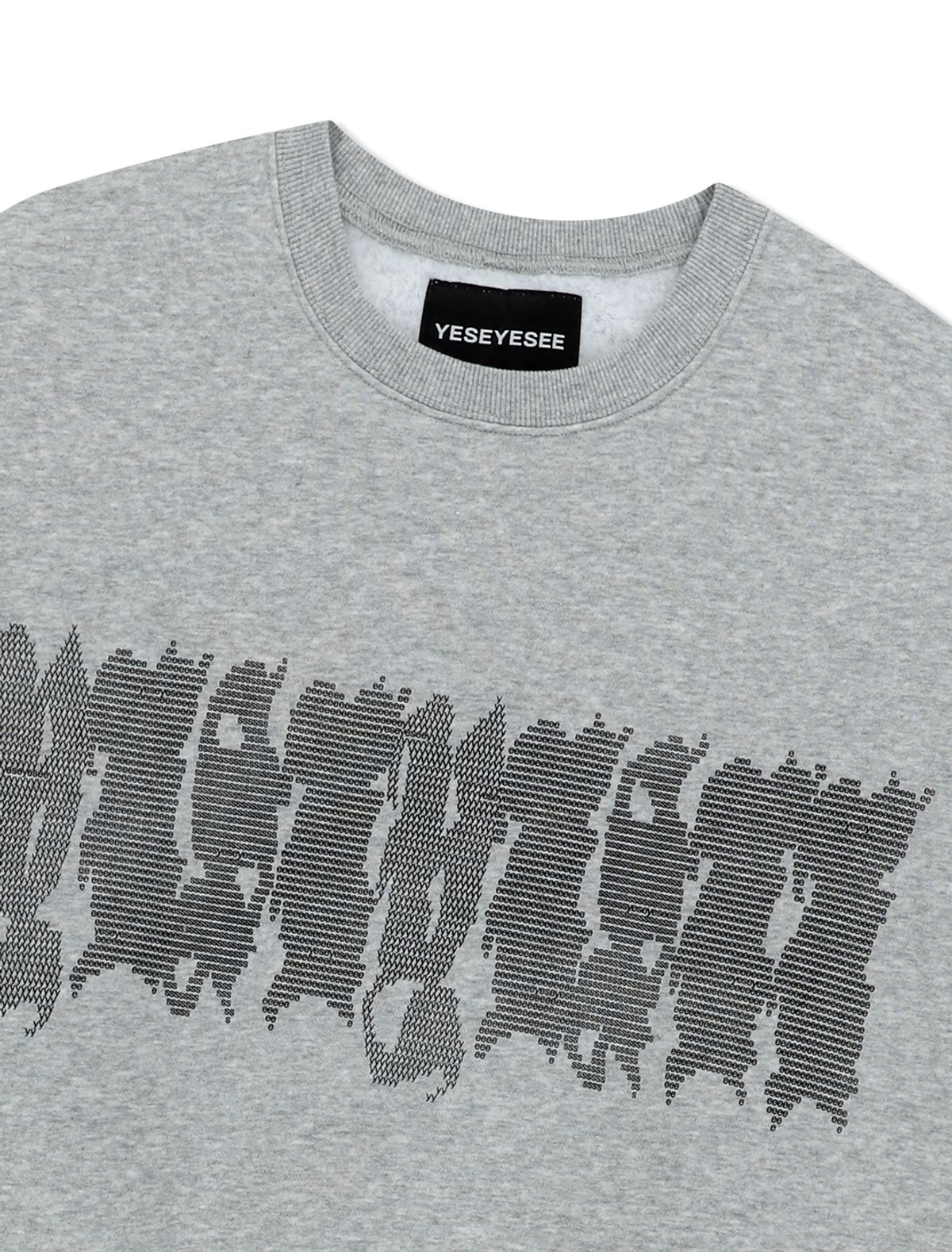 예스아이씨(YESEYESEE) Y.E.S Typo Sweatshirt Grey