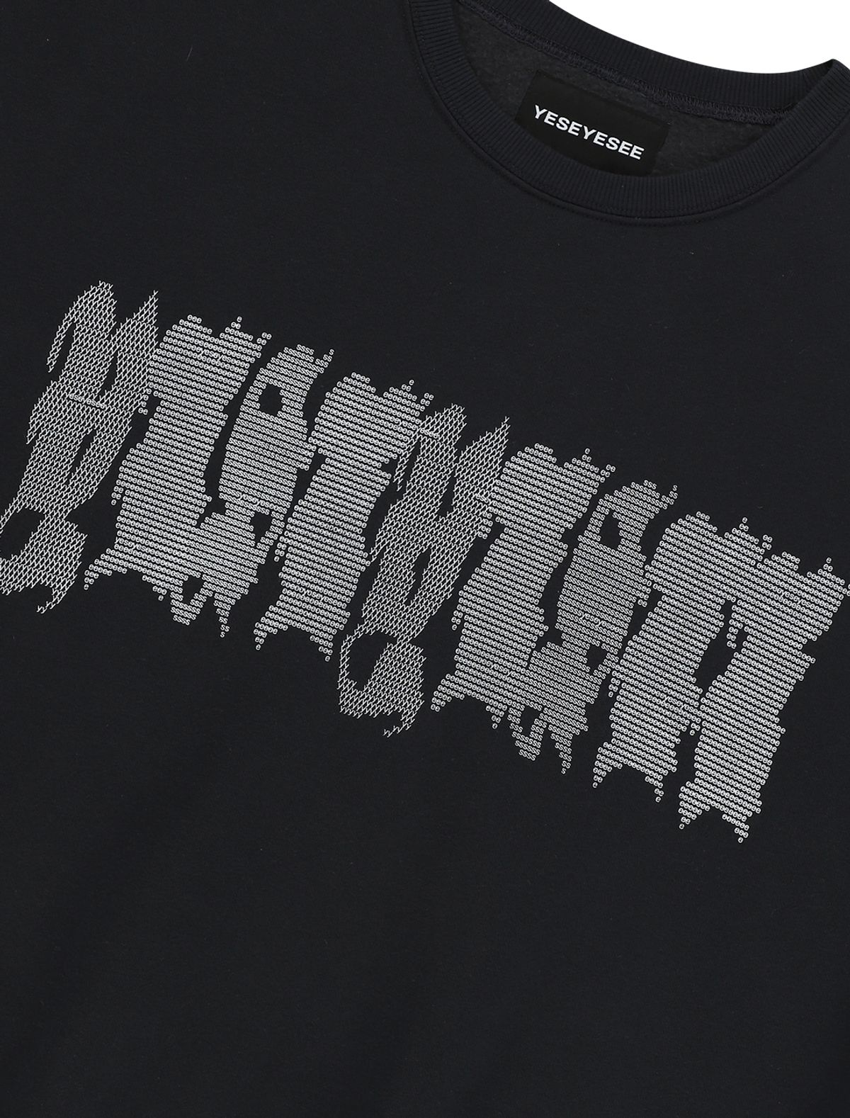 예스아이씨(YESEYESEE) Y.E.S Typo Sweatshirt Charcoal