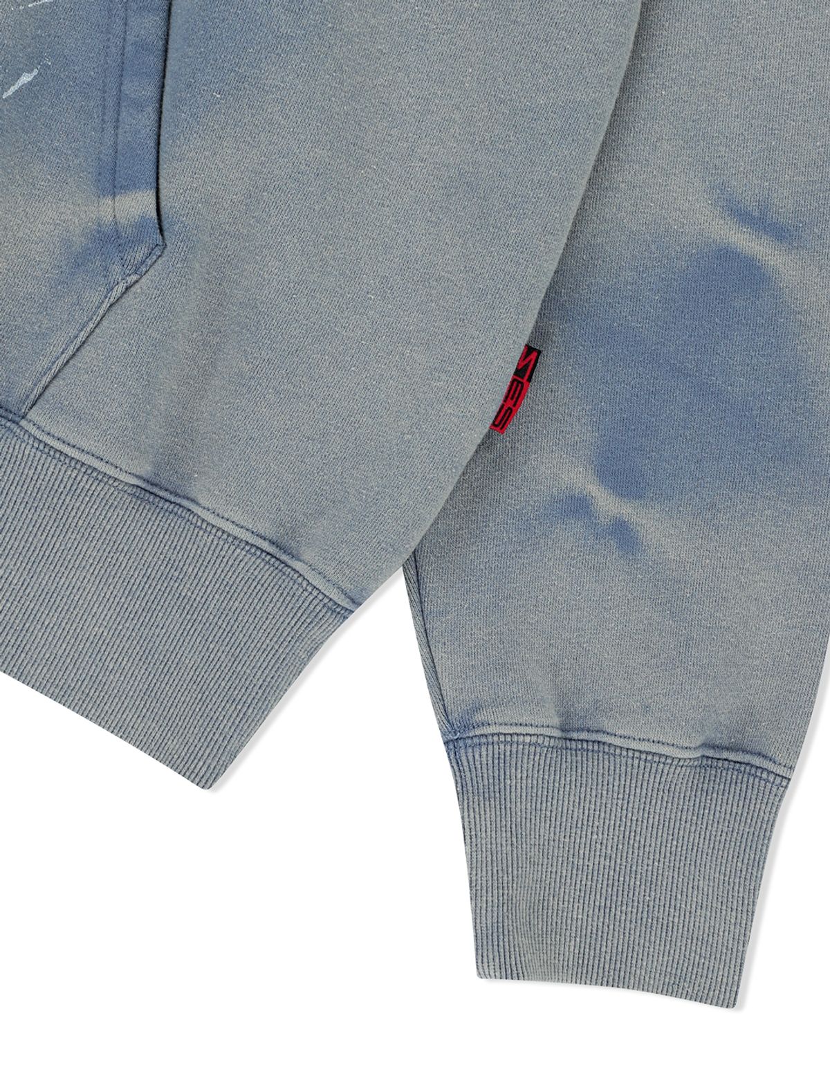 예스아이씨(YESEYESEE) SN Painted Hoodie Smoky Blue