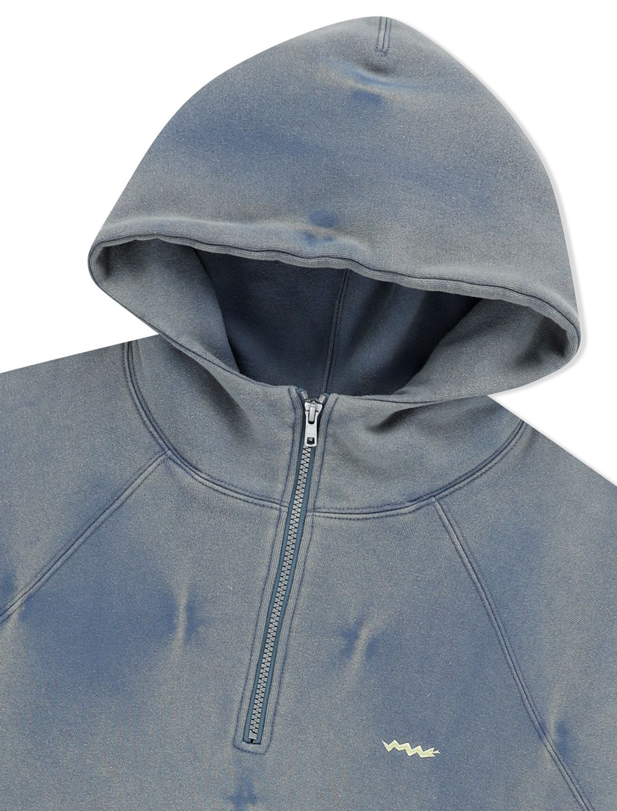 예스아이씨(YESEYESEE) SN Painted Hoodie Smoky Blue