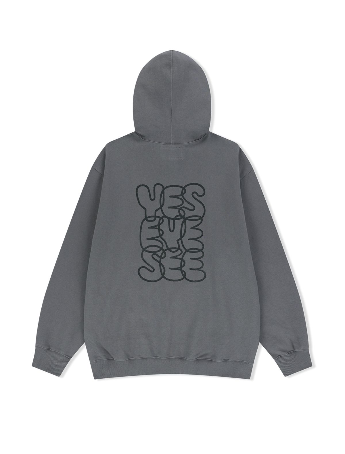예스아이씨(YESEYESEE) C-Logo Hoodie Dark Grey
