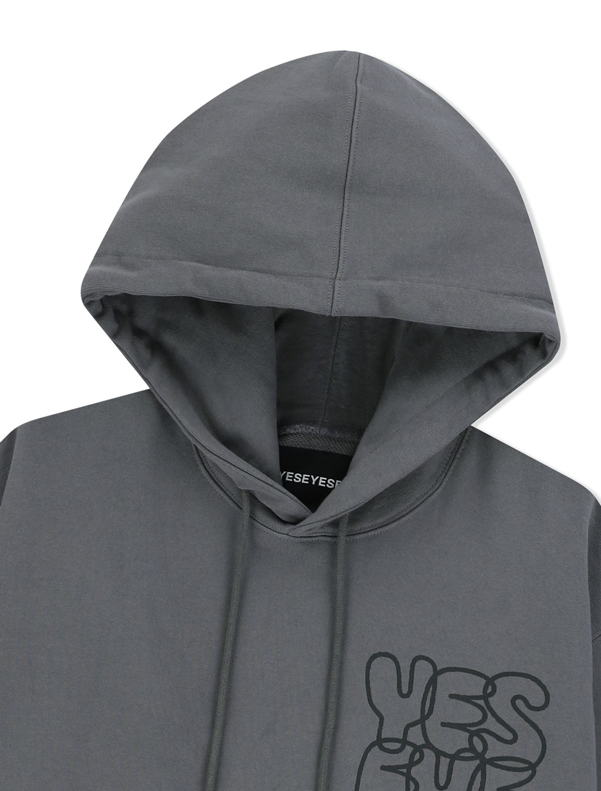 예스아이씨(YESEYESEE) C-Logo Hoodie Dark Grey