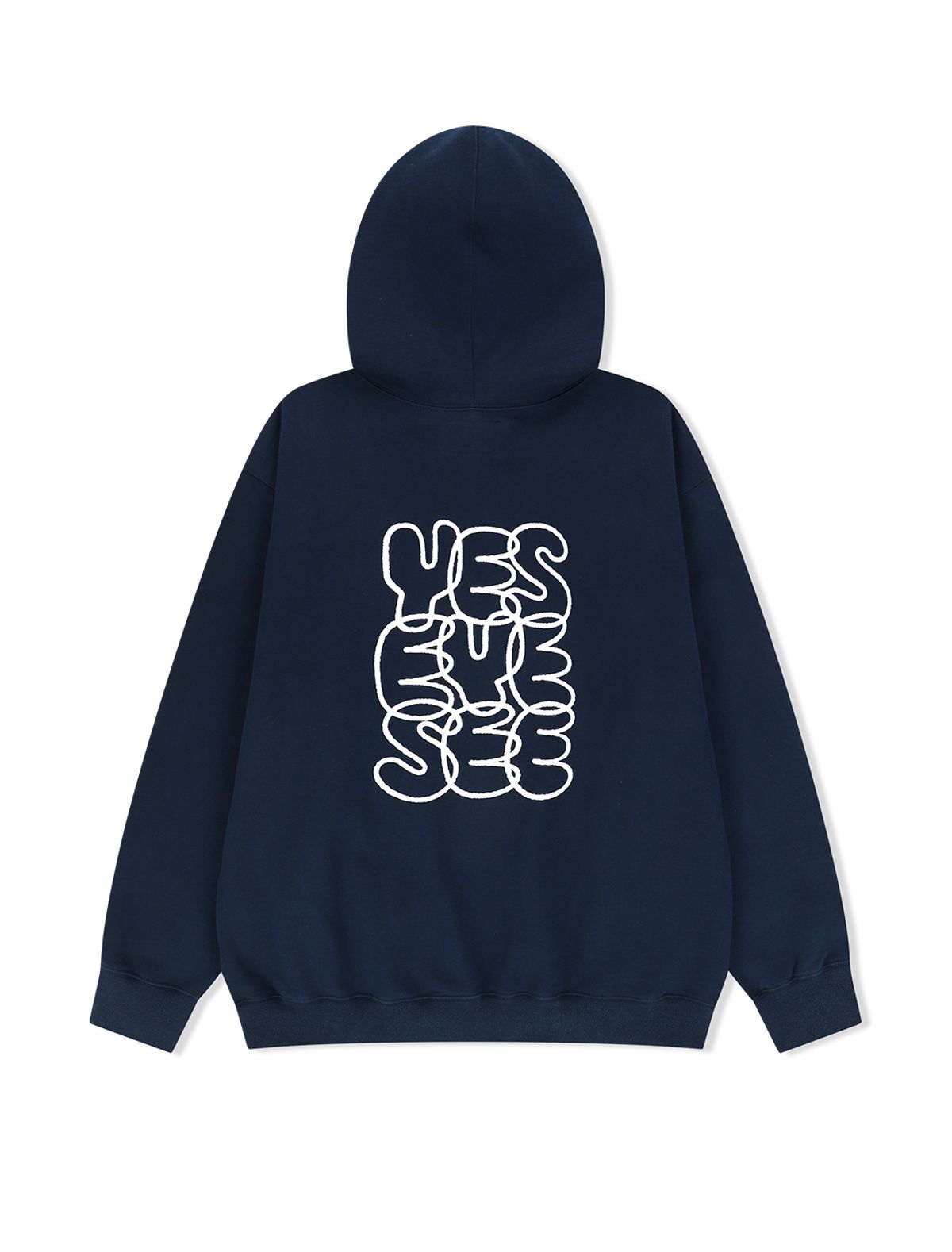 예스아이씨(YESEYESEE) [25FW] C-Logo Hoodie Navy